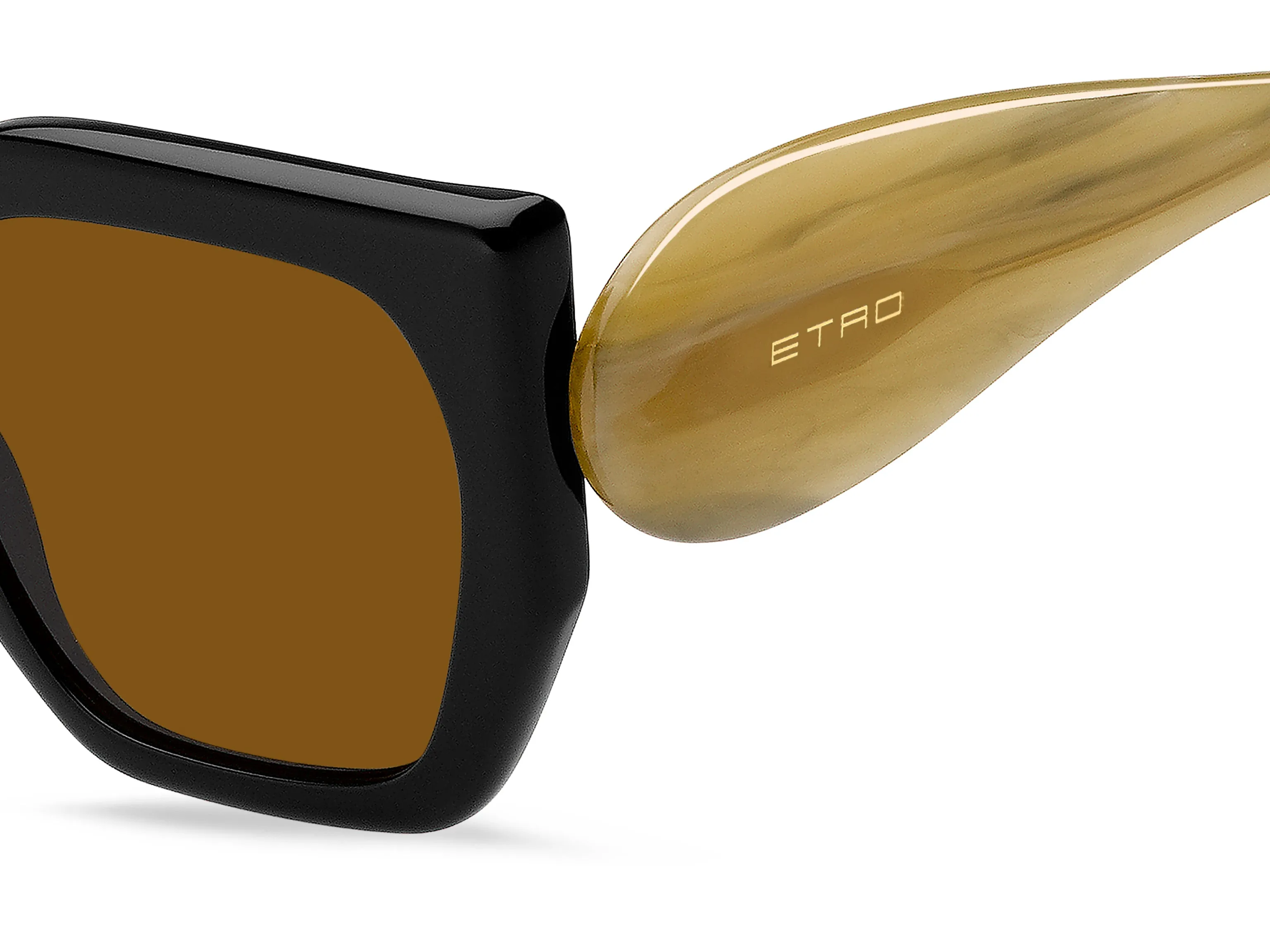ETRO ETRO 0054/S 71C/70 Occhiali da sole Acetato Nero Marrone Squadrata Normale - immagine 3