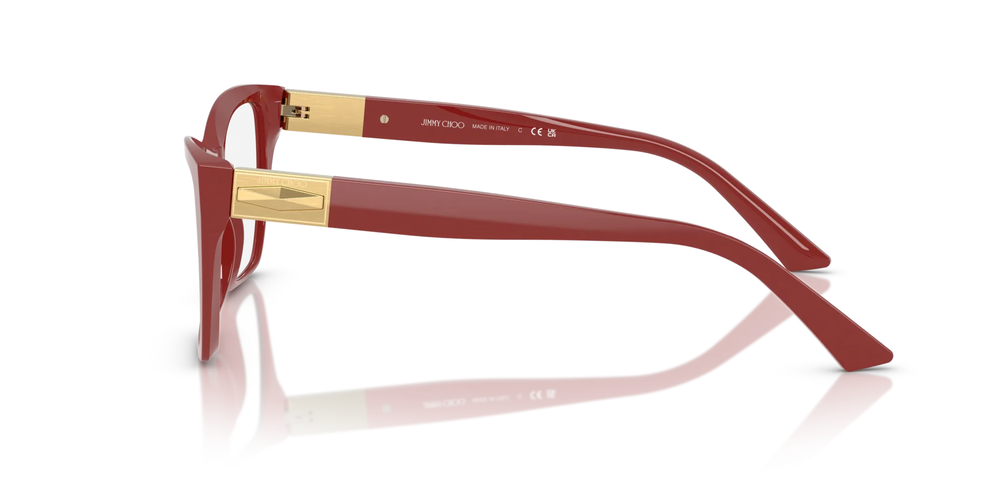 Jimmy Choo JC3028 5013 Montature da vista Acetato Rosso Cat Eye Normale - immagine 4