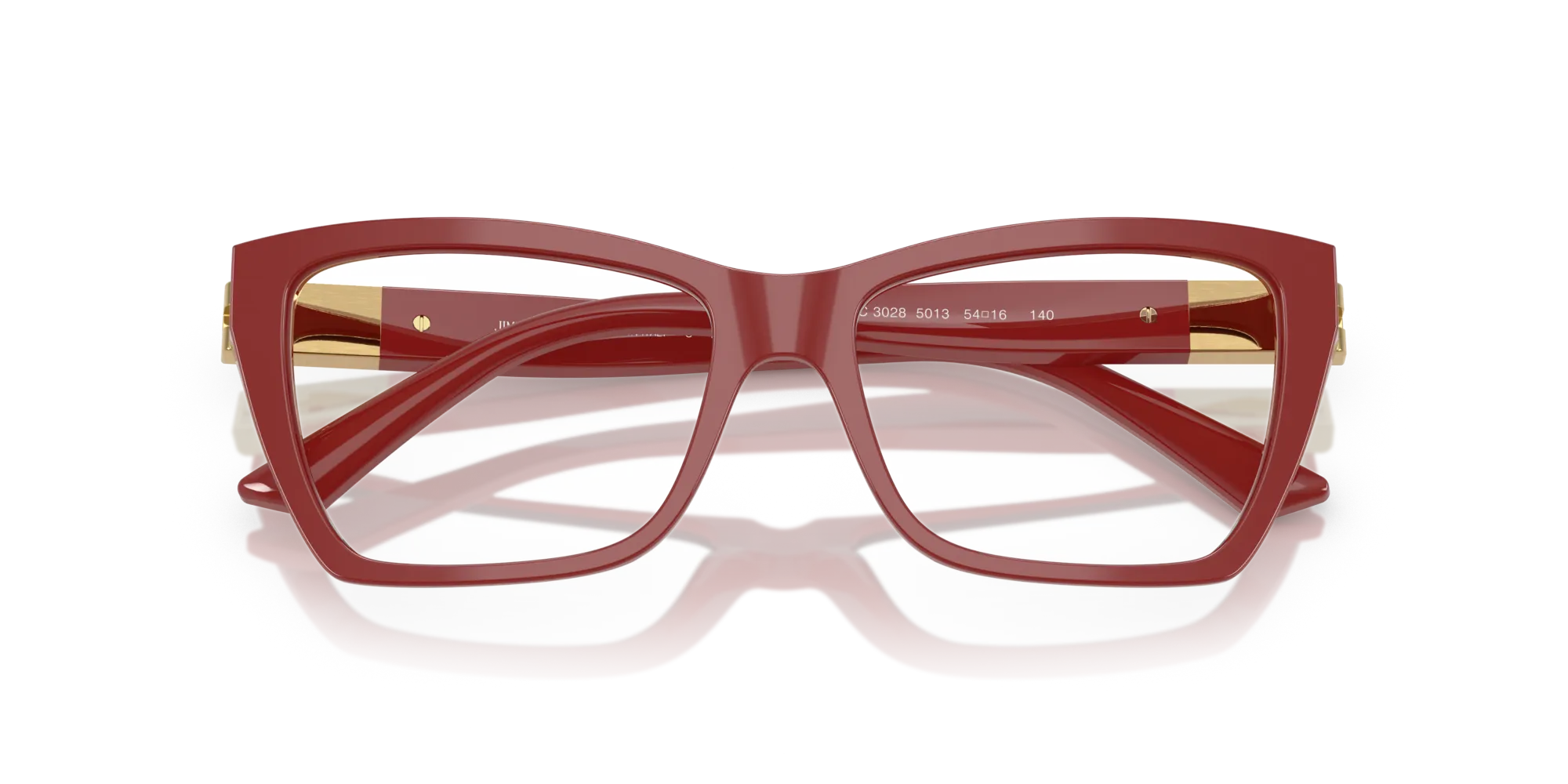 Jimmy Choo JC3028 5013 Montature da vista Acetato Rosso Cat Eye Normale - immagine 2