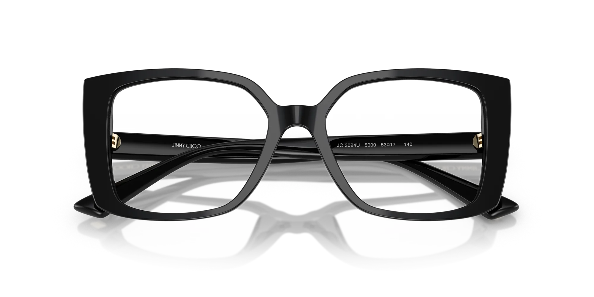 Jimmy Choo JC3024U 5000 Montature da vista Acetato Nero Farfalla Normale - immagine 2