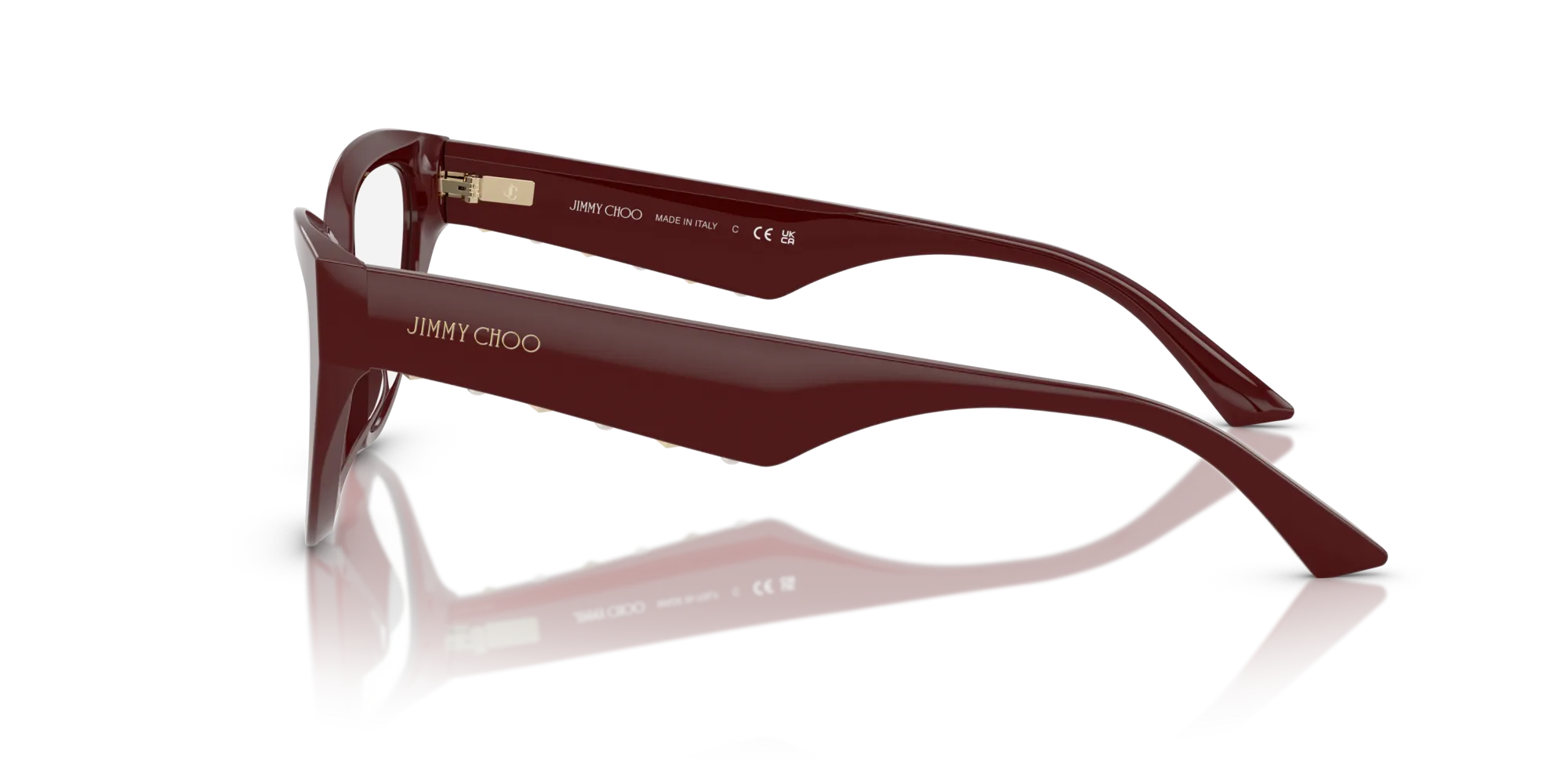 Jimmy Choo JC3023HU 5057 Montature da vista Acetato Rosso Cat Eye Normale - immagine 4