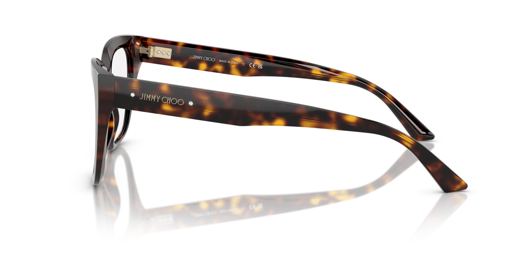 Jimmy Choo JC3019B 5002 Montature da vista Acetato Tartaruga Squadrata Normale - immagine 4