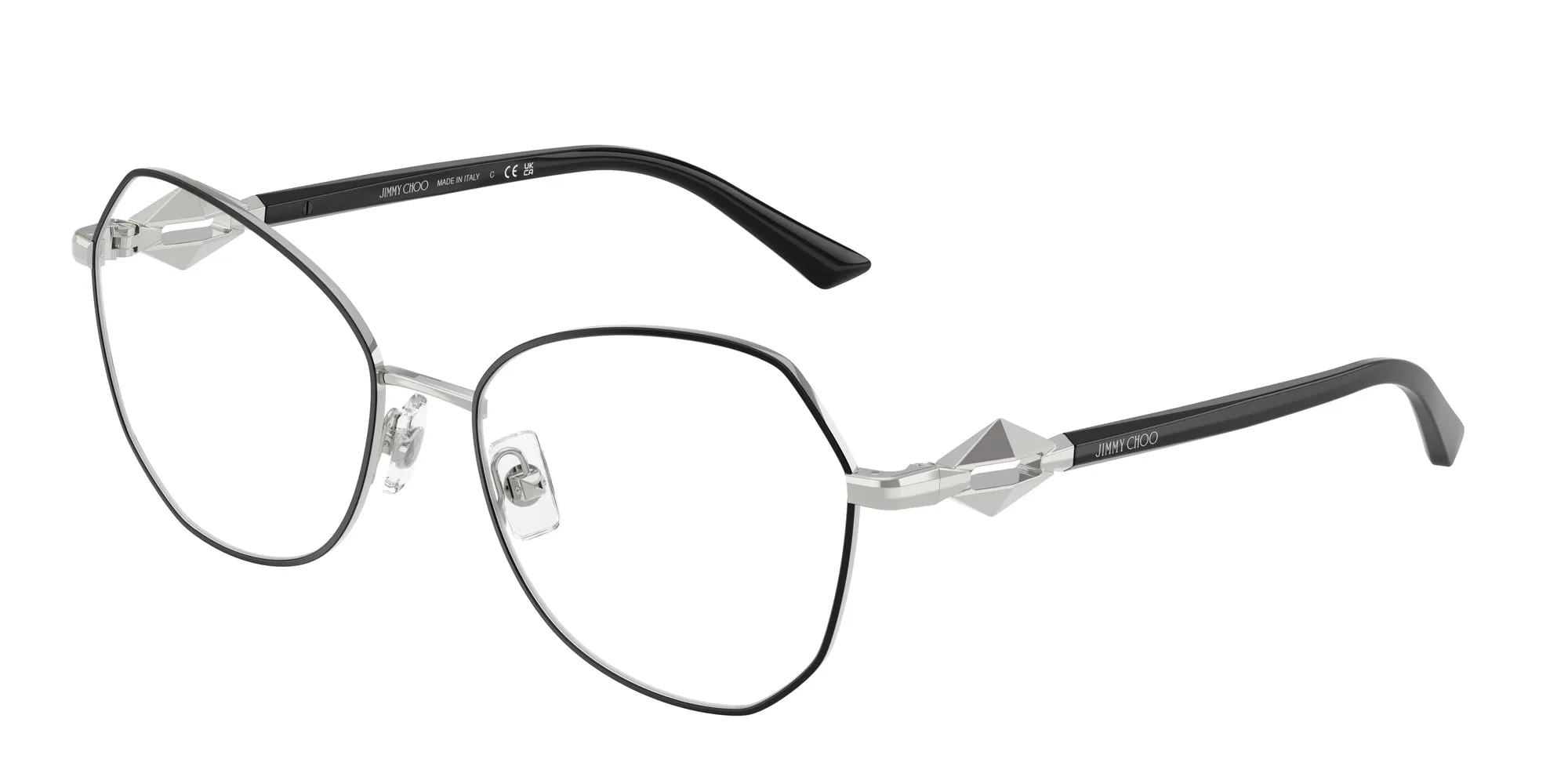 Jimmy Choo JC2011 3016 Montature da vista Metallo Argento Rotonda Normale - immagine 1