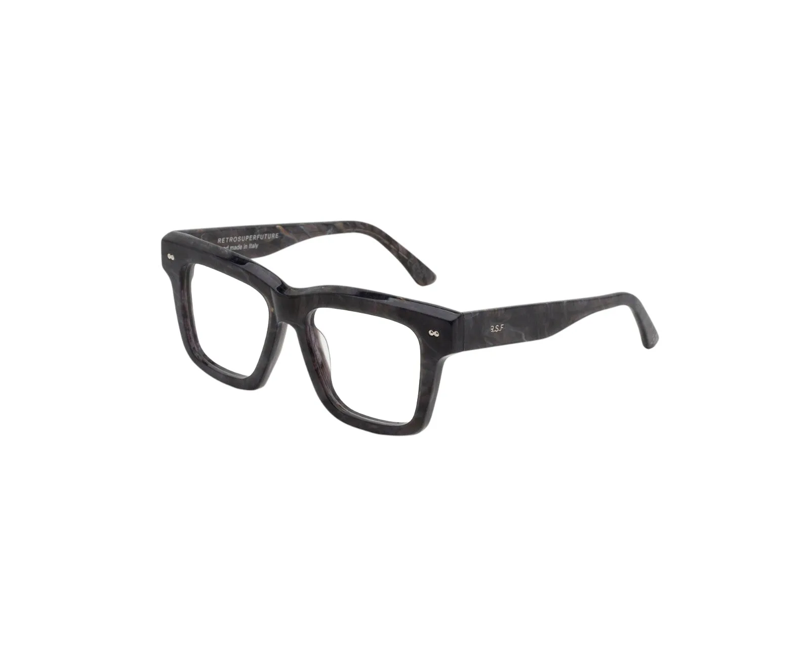 Retrosuperfuture 49N NUMERO 116 ROCCIA Montature da vista Acetato Grigio Squadrata - immagine 1