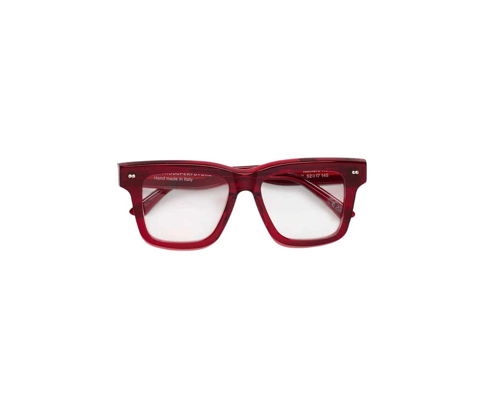 Retrosuperfuture 6LX NUMERO 116 MATTONE Montature da vista Acetato Rosso Squadrata - immagine 2