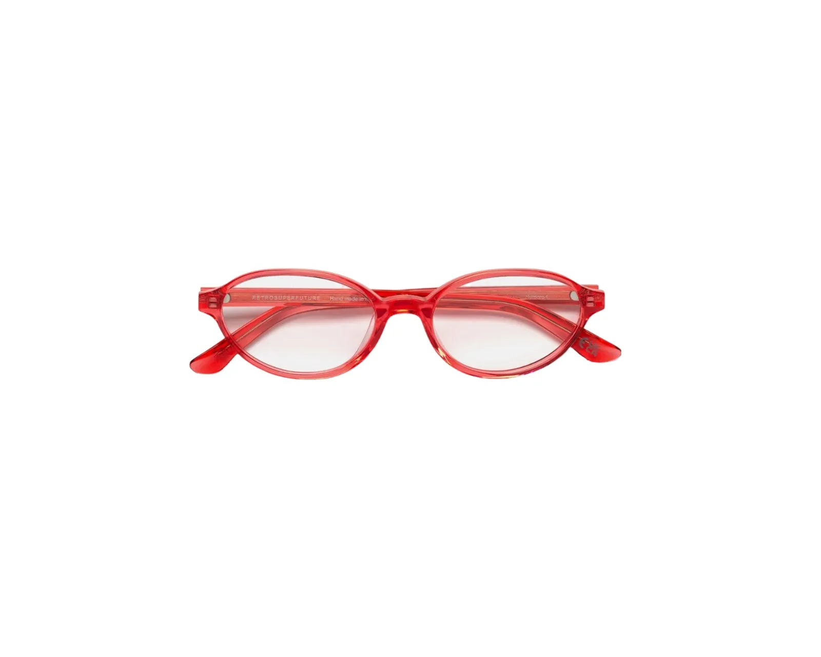 Retrosuperfuture 1T5 NUMERO 04 LIGHT RED Montature da vista Acetato Rosso Rotonda - immagine 2