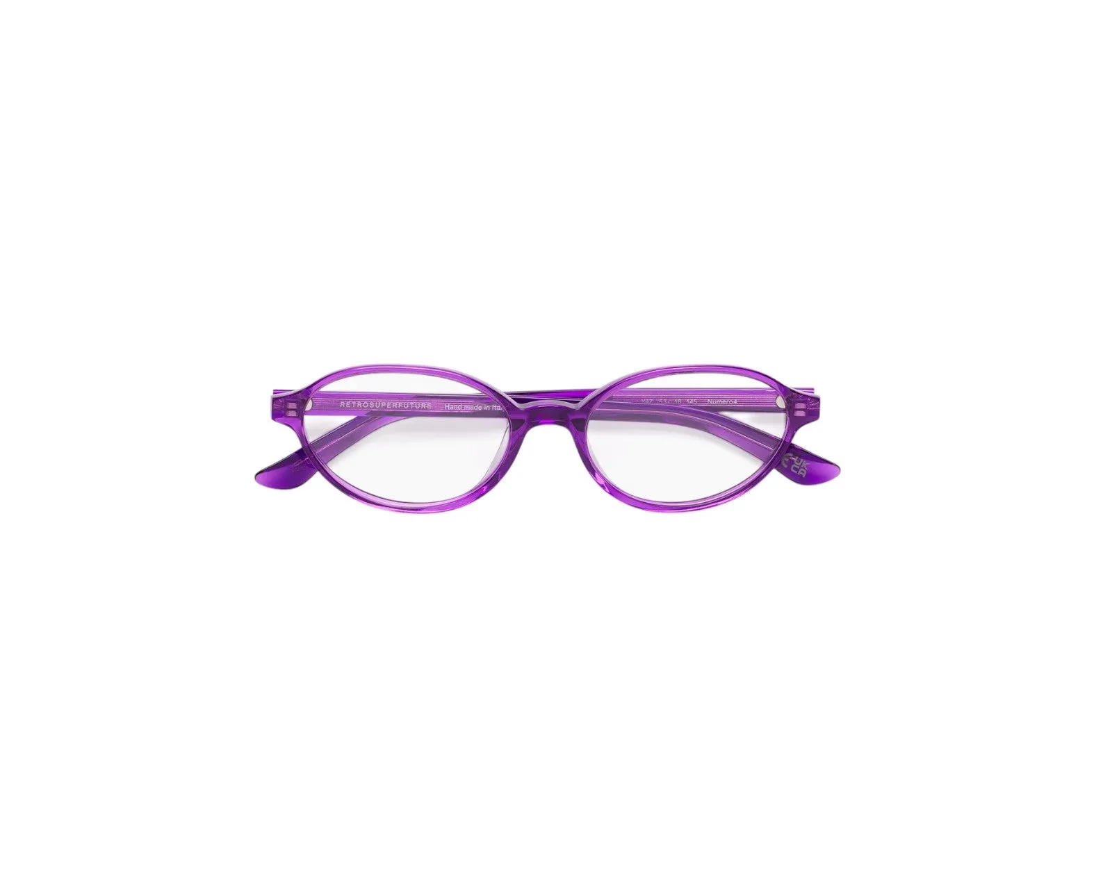 Retrosuperfuture X9Z NUMERO 04 LIGHT PURPLE Montature da vista Acetato Viola Rotonda - immagine 2
