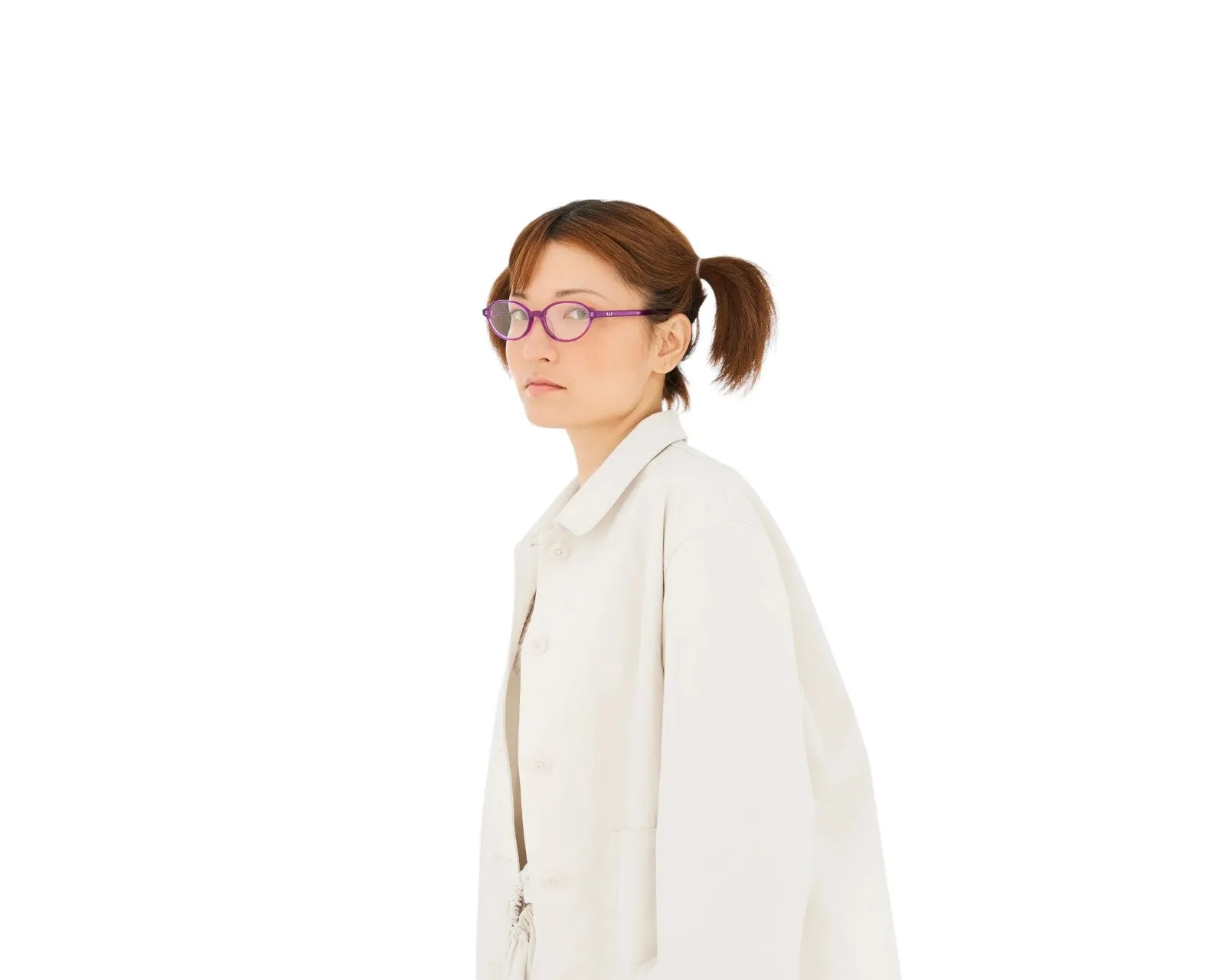 Retrosuperfuture X9Z NUMERO 04 LIGHT PURPLE Montature da vista Acetato Viola Rotonda - immagine 4