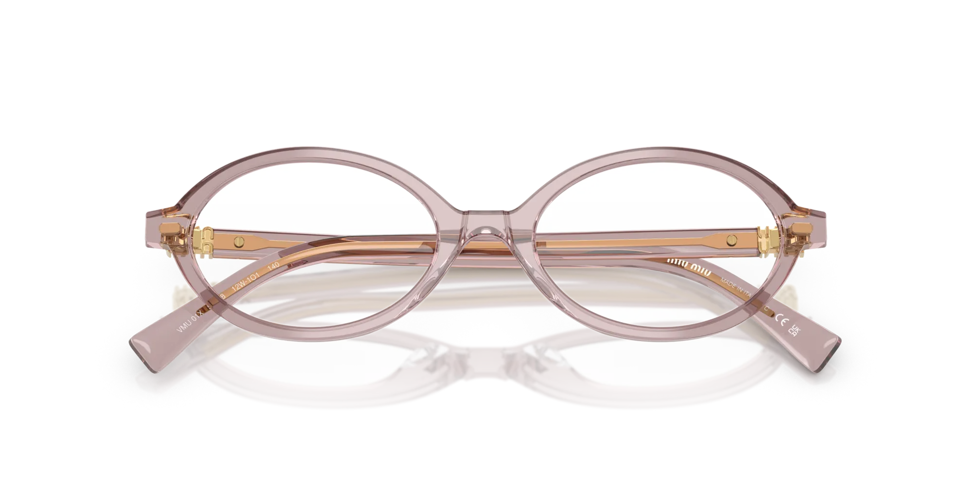 Miu Miu MU 01XV 12W1O1 Montature da vista Acetato Viola Rotonda Normale - immagine 1
