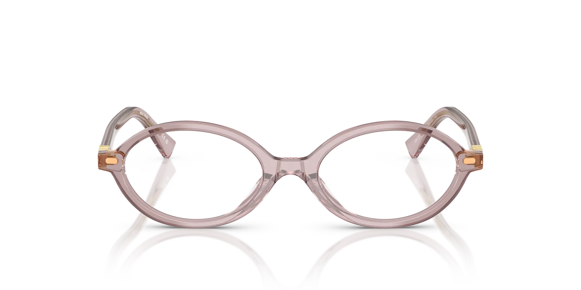 Miu Miu MU 01XV 12W1O1 Montature da vista Acetato Viola Rotonda Normale - immagine 2