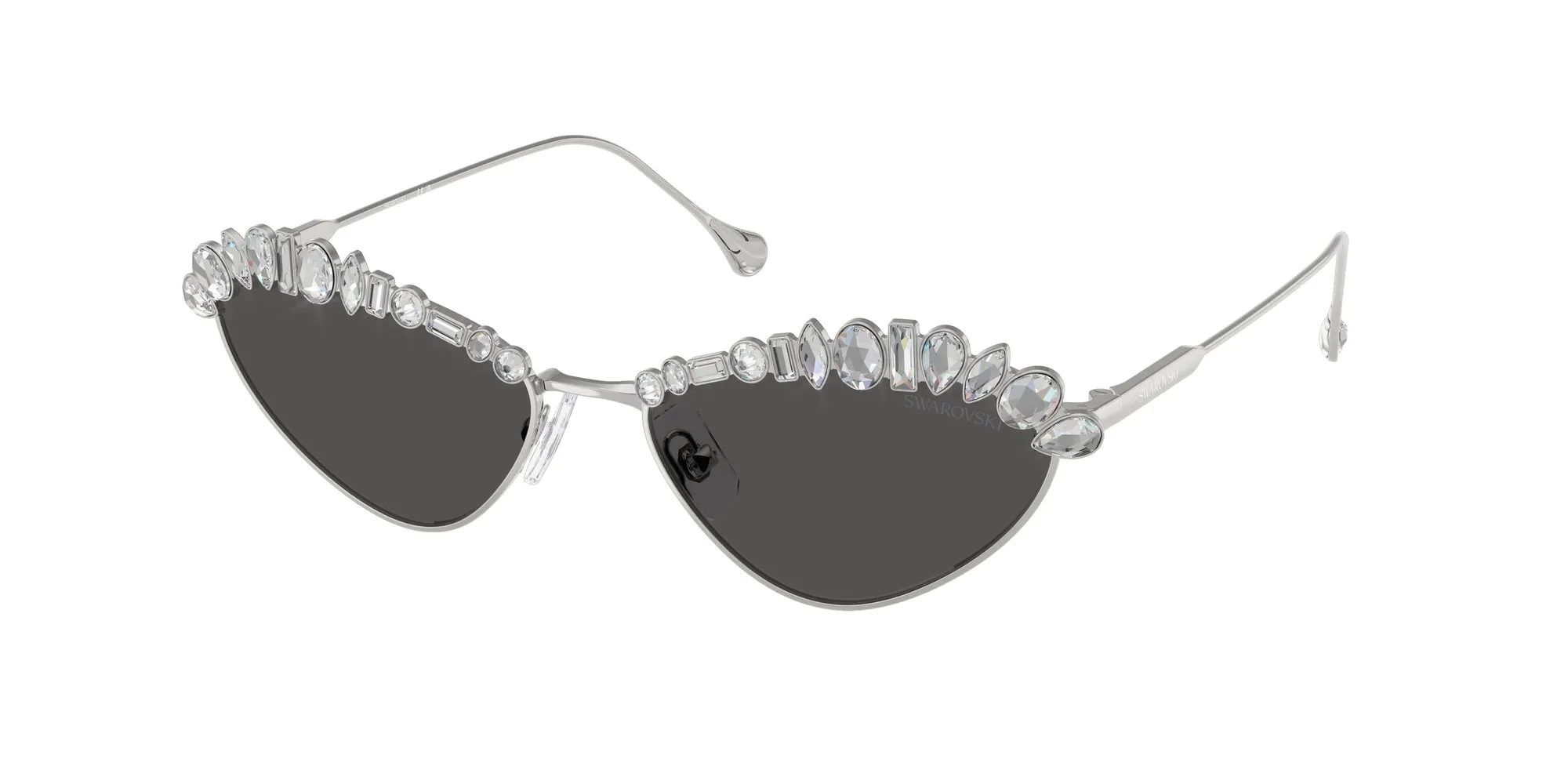 Swarovski SK7009 400187 Occhiali da sole Metallo Argento Grigio Geometrica Normale - immagine 1