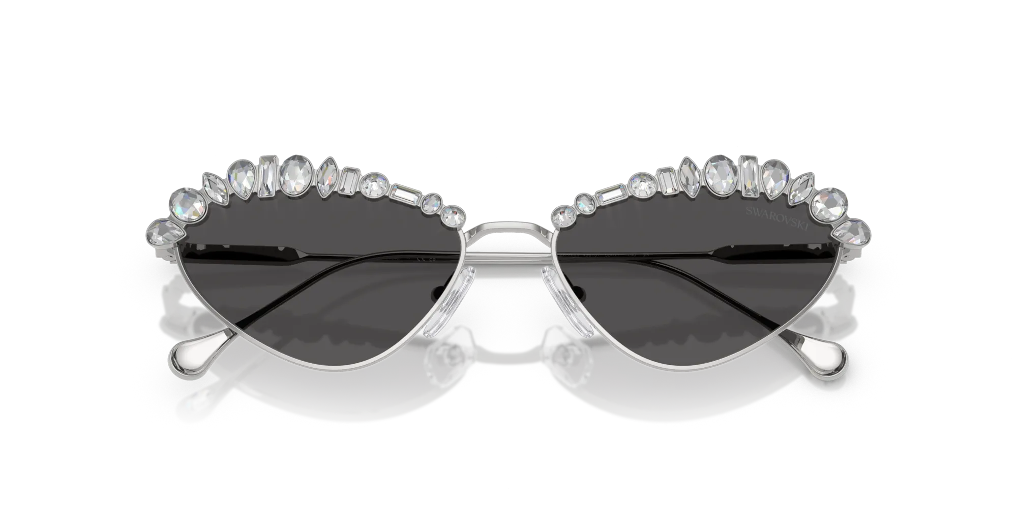 Swarovski SK7009 400187 Occhiali da sole Metallo Argento Grigio Geometrica Normale - immagine 2