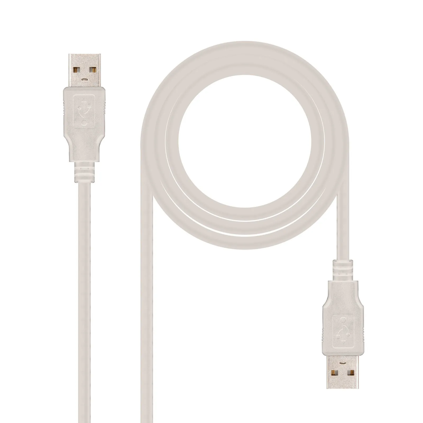 Nanocable 10.01.0303 cavo USB 2 m USB 2.0 USB A Beige - immagine 1