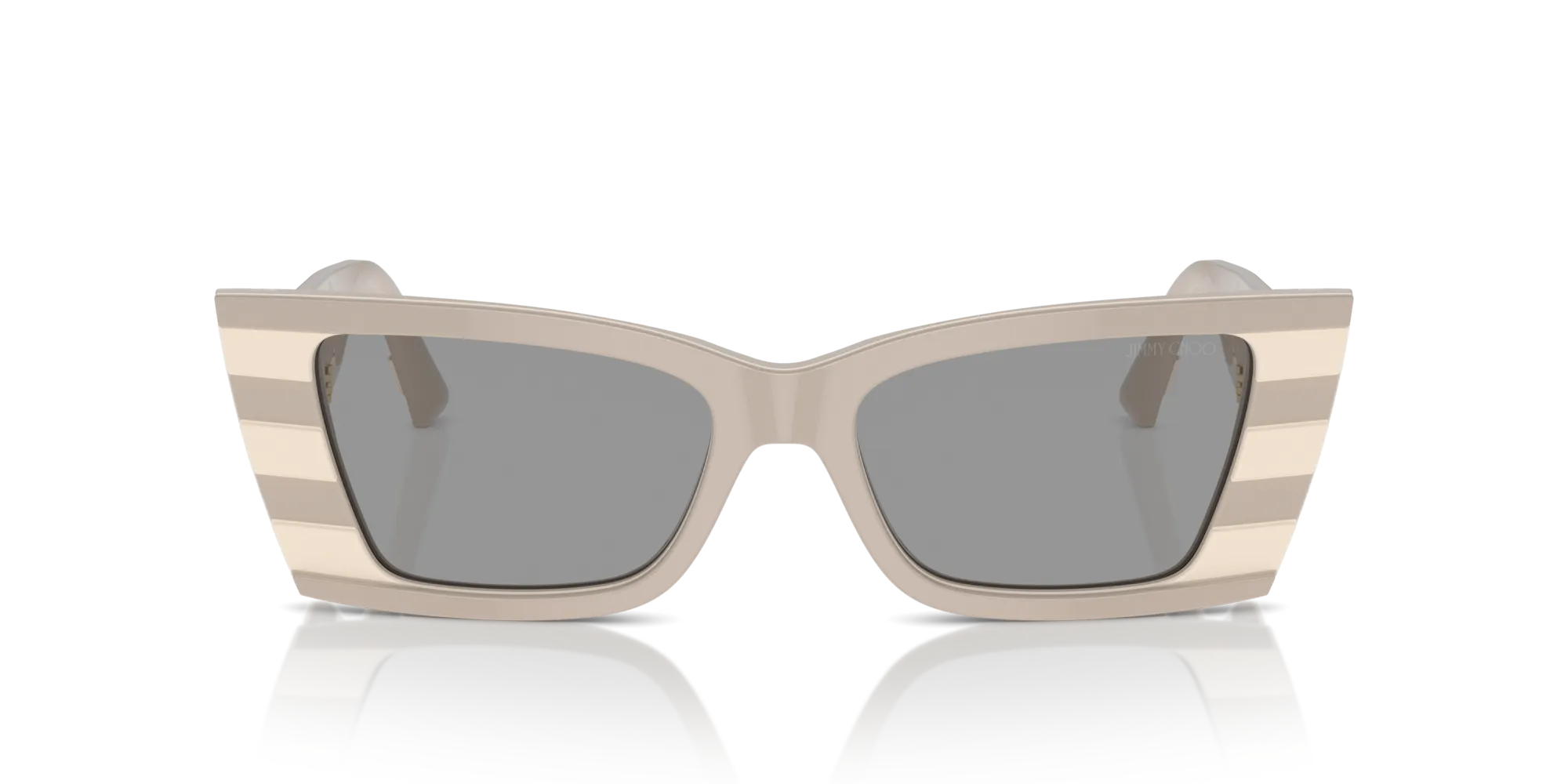 Jimmy Choo JC5009 5030/1 Occhiali da sole Acetato Beige Grigio Squadrata Normale - immagine 4