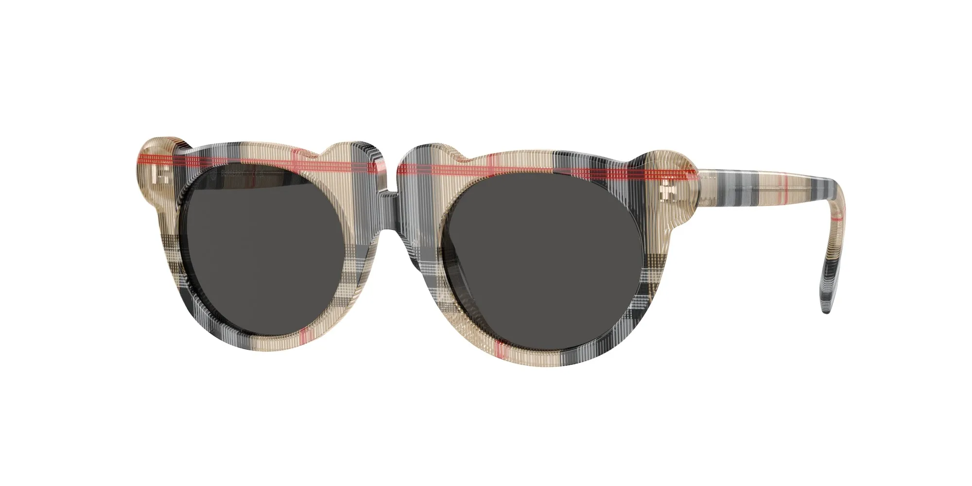 Burberry JB4355 377887 Occhiali da sole Acetato Marrone Grigio Rotonda Normale - immagine 1