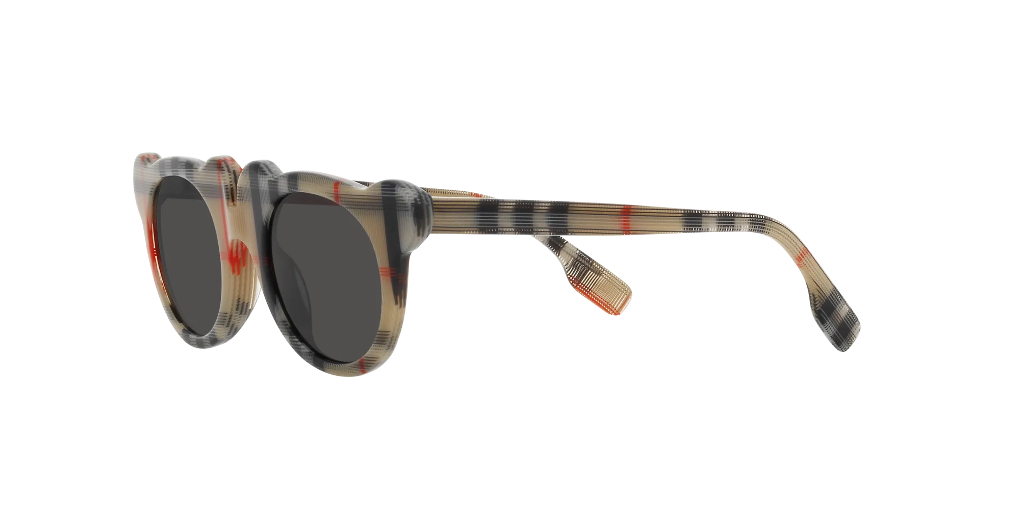 Burberry JB4355 377887 Occhiali da sole Acetato Marrone Grigio Rotonda Normale - immagine 4