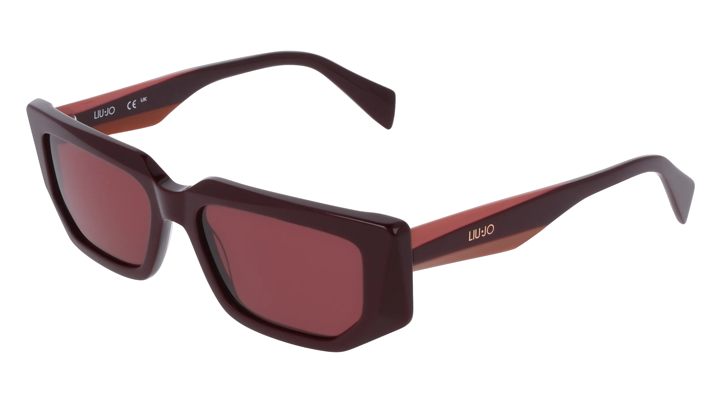 Liu Jo LJ812S 601 Occhiali da sole Acetato Bordeaux Rosso Squadrata Normale - immagine 1