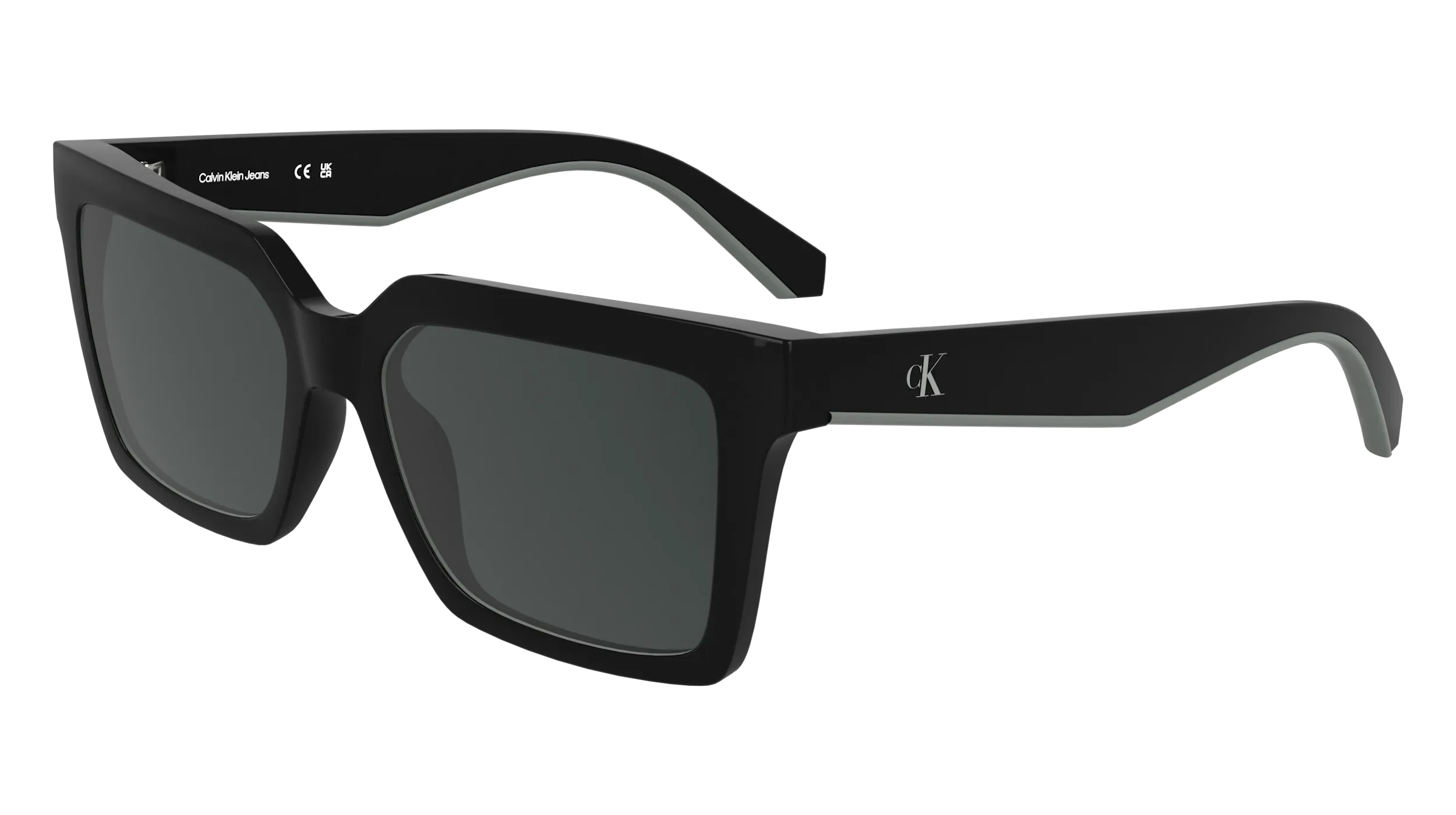 Calvin Klein CKJ25602S 001 Occhiali da sole Bio-iniettato Nero Grigio Squadrata Normale - immagine 1