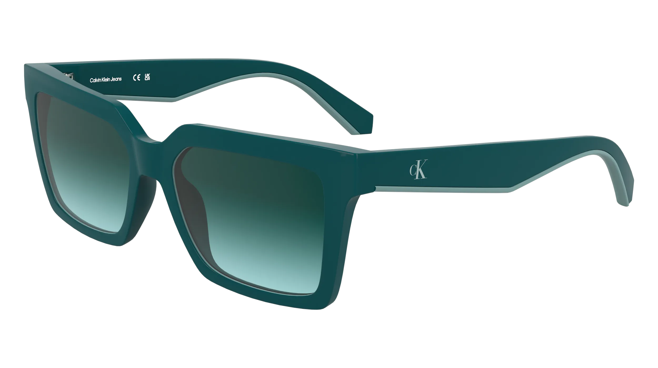 Calvin Klein CKJ25602S 432 Occhiali da sole Bio-iniettato Petrolio Verde / Petrolio Squadrata Normale - immagine 1