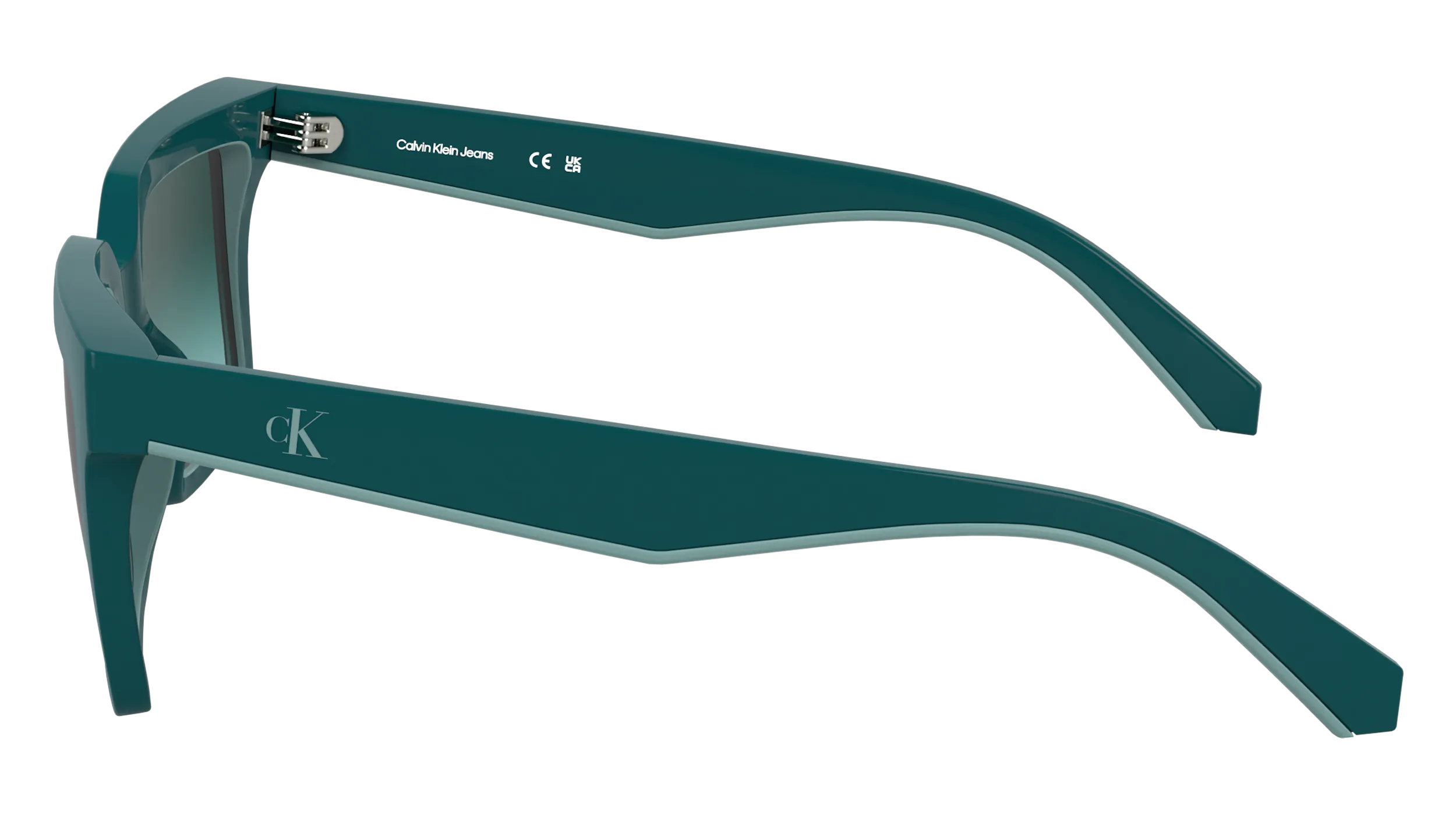 Calvin Klein CKJ25602S 432 Occhiali da sole Bio-iniettato Petrolio Verde / Petrolio Squadrata Normale - immagine 3