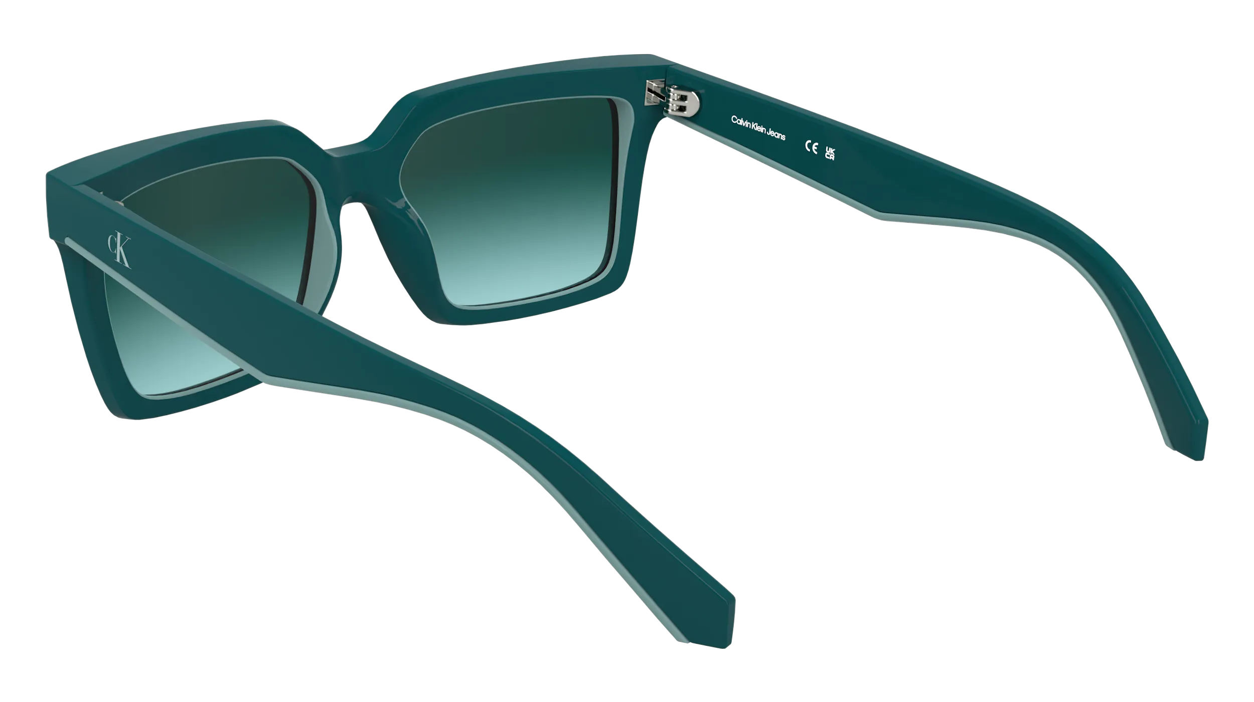 Calvin Klein CKJ25602S 432 Occhiali da sole Bio-iniettato Petrolio Verde / Petrolio Squadrata Normale - immagine 4