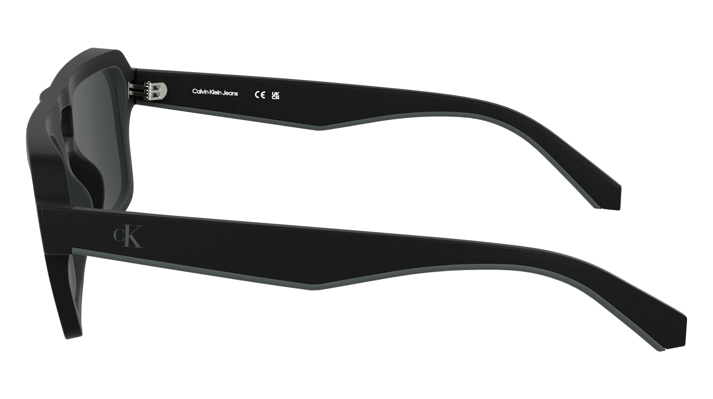 Calvin Klein CKJ25603S 002 Occhiali da sole Bio-iniettato Nero Grigio Squadrata Normale - immagine 3