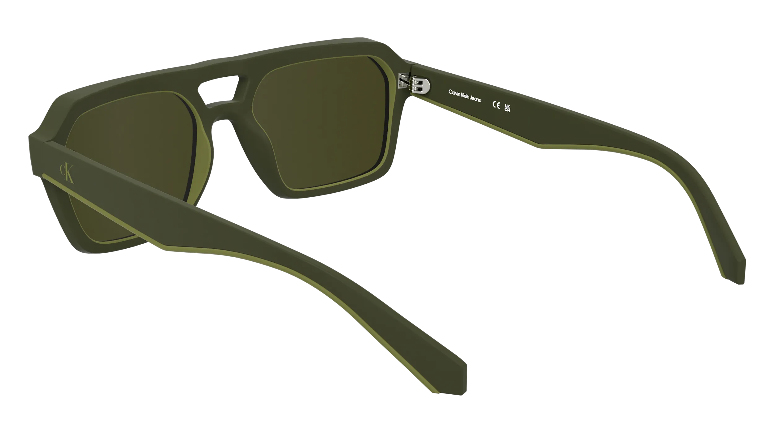 Calvin Klein CKJ25603S 309 Occhiali da sole Bio-iniettato Verde Marrone Squadrata Normale - immagine 4