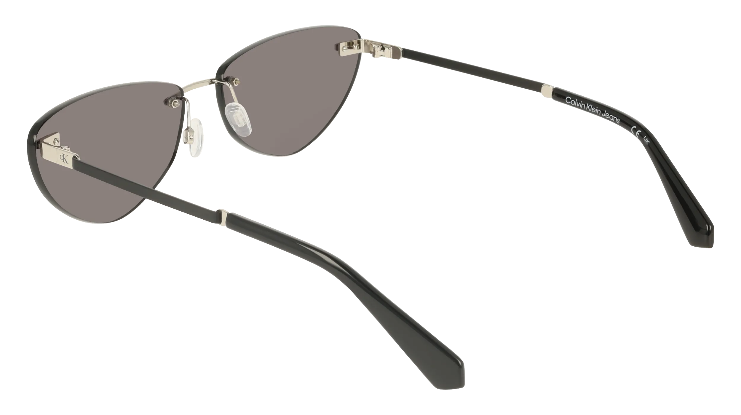 Calvin Klein CKJ25208S 043 Occhiali da sole Metallo Argento Grigio Cat Eye Normale - immagine 4