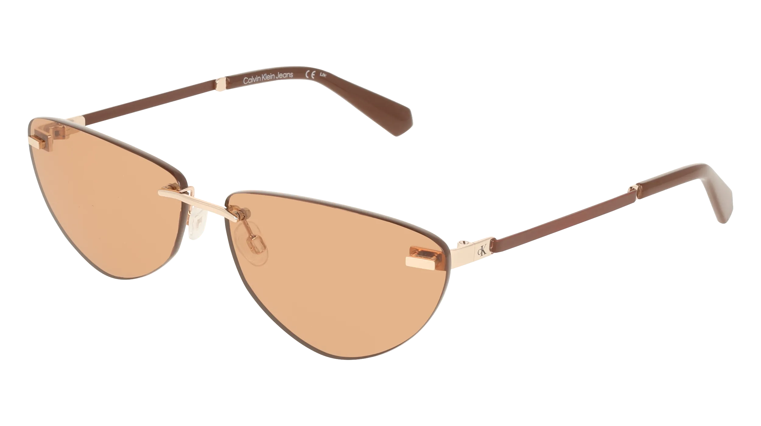 Calvin Klein CKJ25208S 721 Occhiali da sole Metallo Arancione Cat Eye Normale - immagine 1