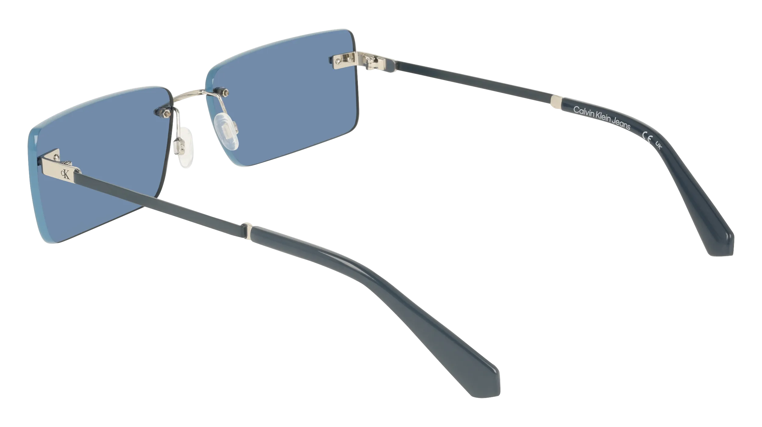 Calvin Klein CKJ25206S 044 Occhiali da sole Metallo Argento Blu Squadrata Normale - immagine 4