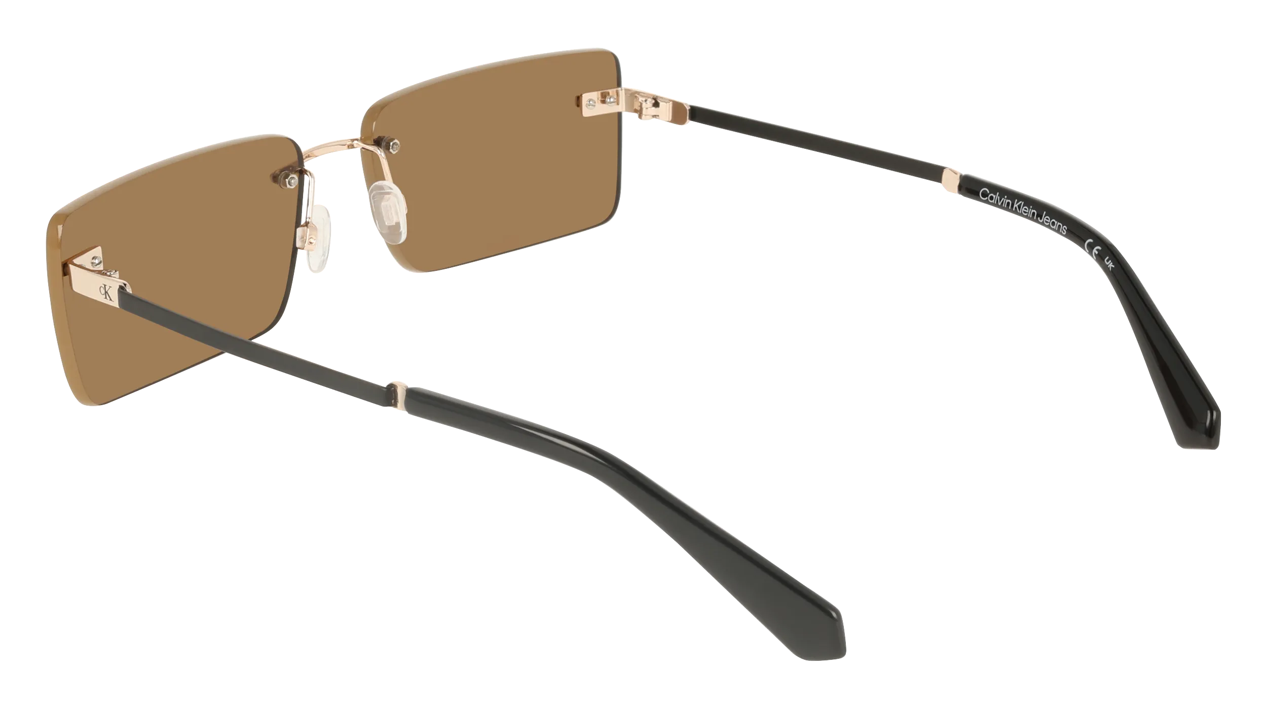 Calvin Klein CKJ25206S 719 Occhiali da sole Metallo Oro Marrone Squadrata Normale - immagine 4