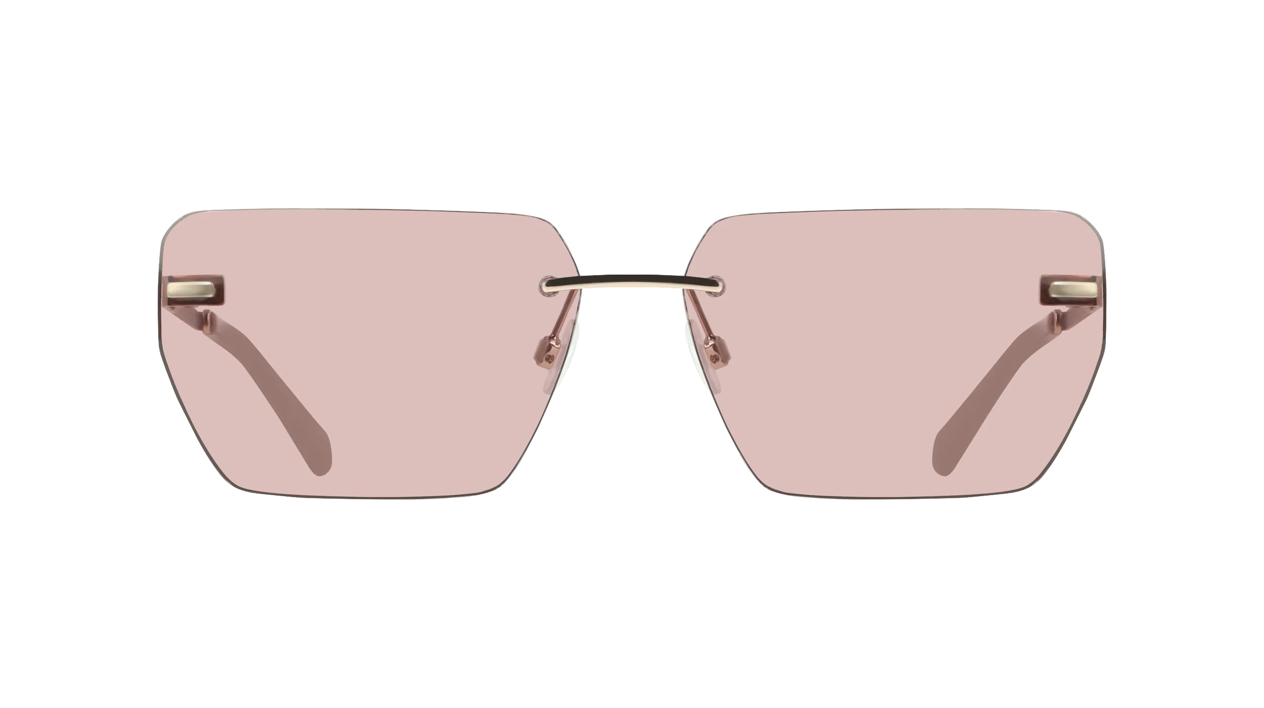 Calvin Klein CKJ25207S 722 Occhiali da sole Metallo Oro Rosa Squadrata Normale - immagine 2