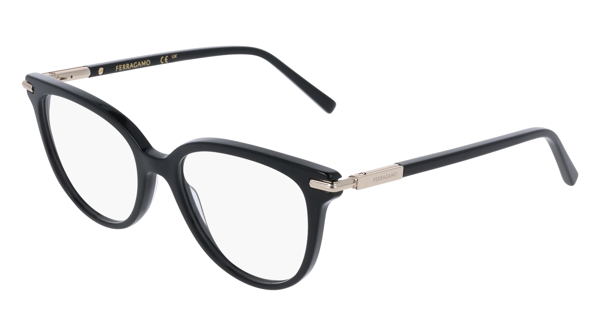 Ferragamo SF3026 001 Montature da vista Acetato Nero Farfalla Normale - immagine 1