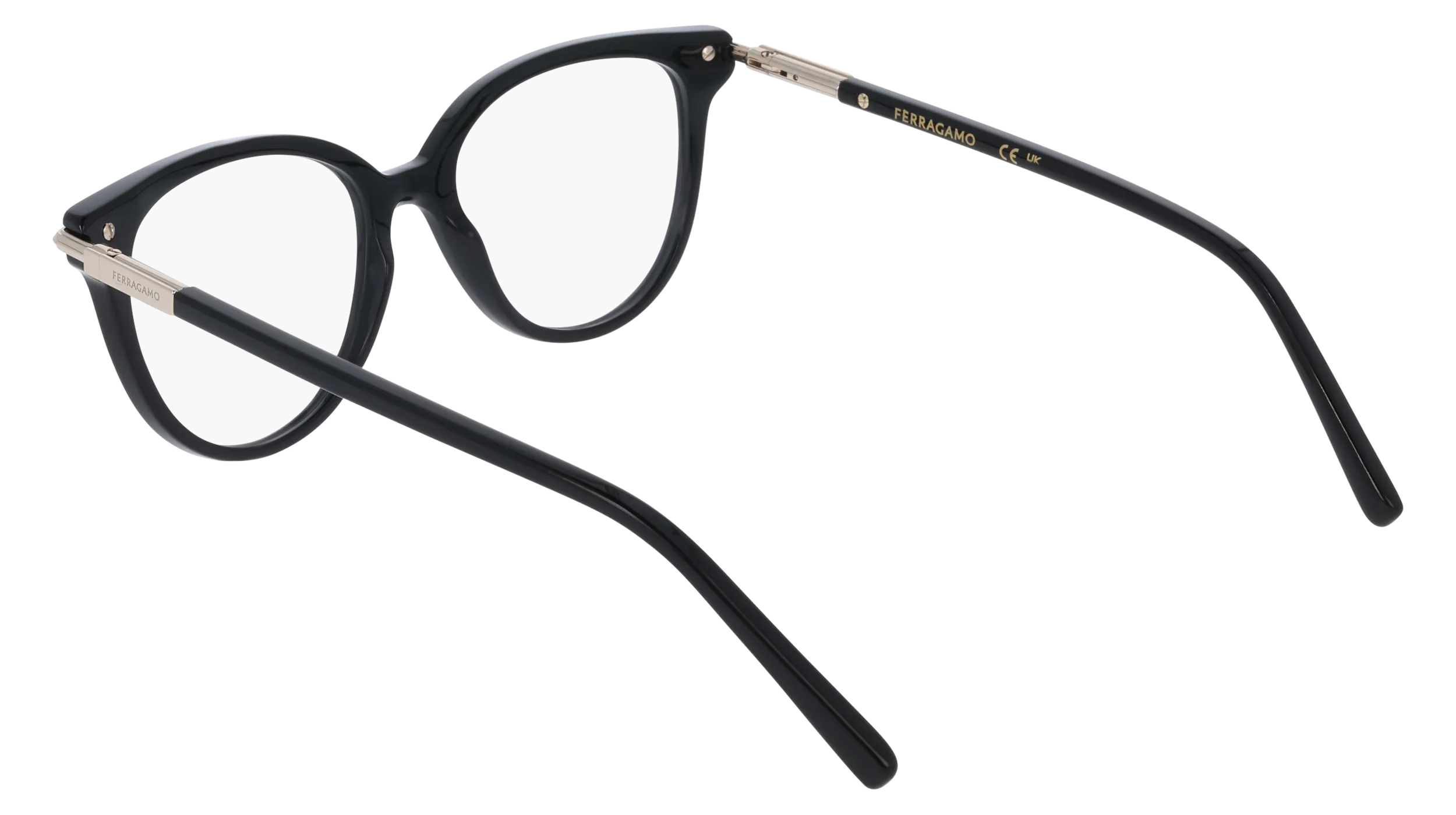 Ferragamo SF3026 001 Montature da vista Acetato Nero Farfalla Normale - immagine 4