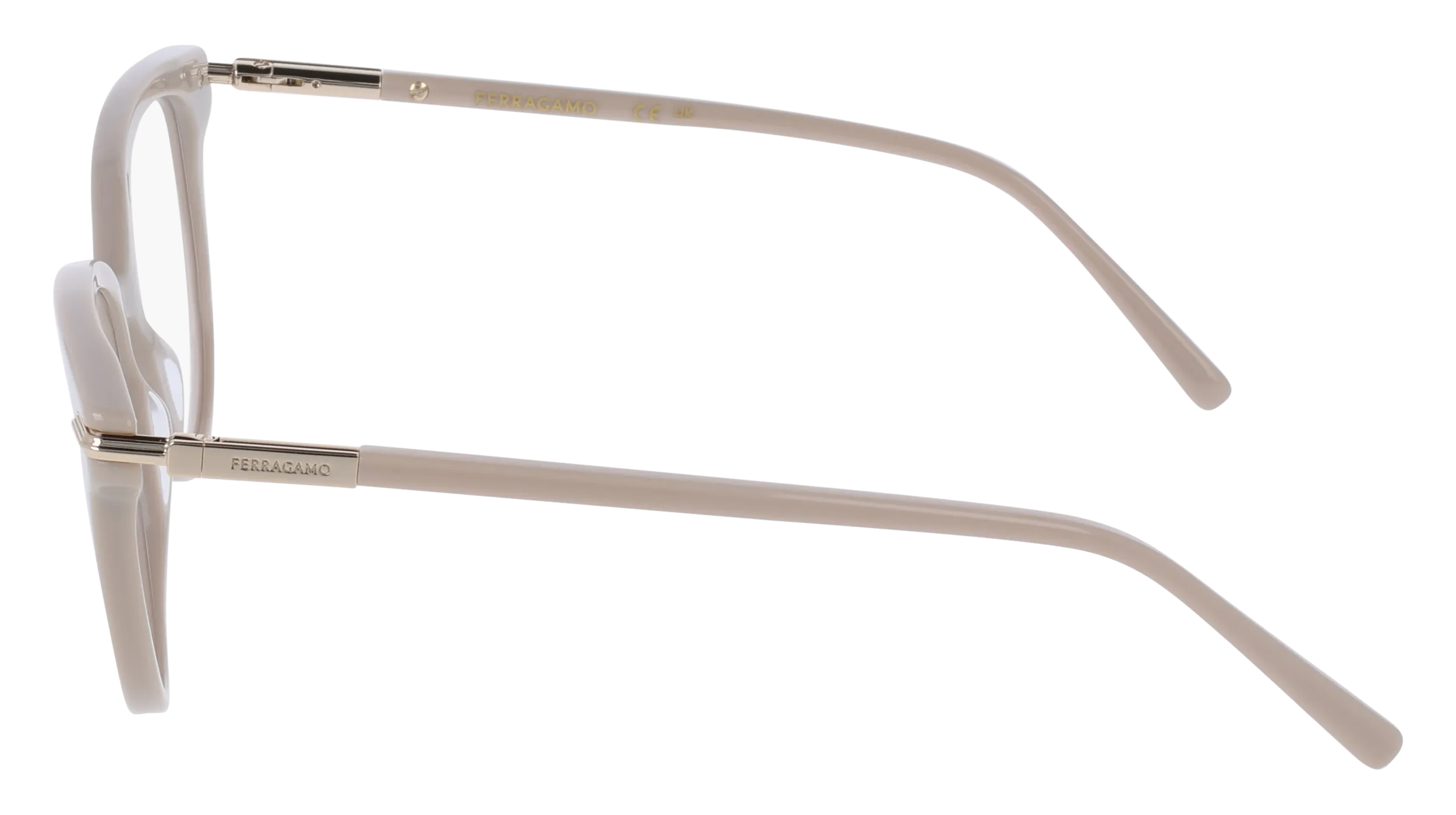 Ferragamo SF3026 259 Montature da vista Acetato Beige Farfalla Normale - immagine 3