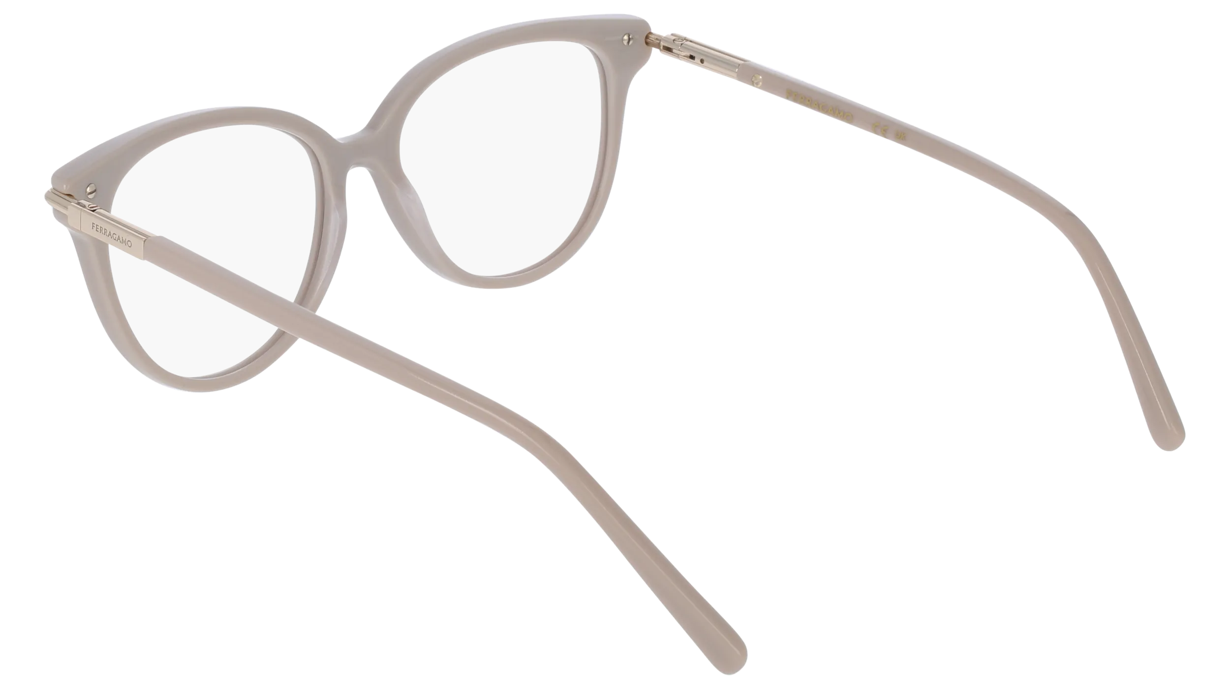 Ferragamo SF3026 259 Montature da vista Acetato Beige Farfalla Normale - immagine 4