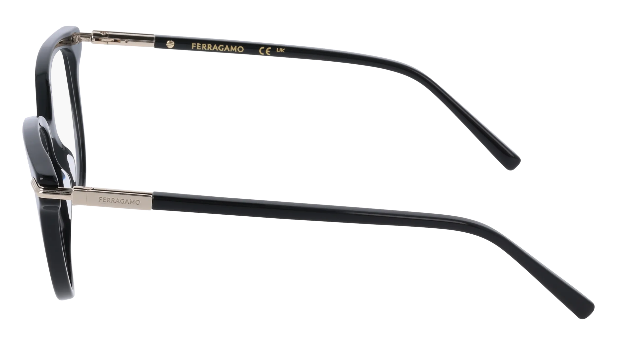 Ferragamo SF3026 001 Montature da vista Acetato Nero Farfalla Normale - immagine 3