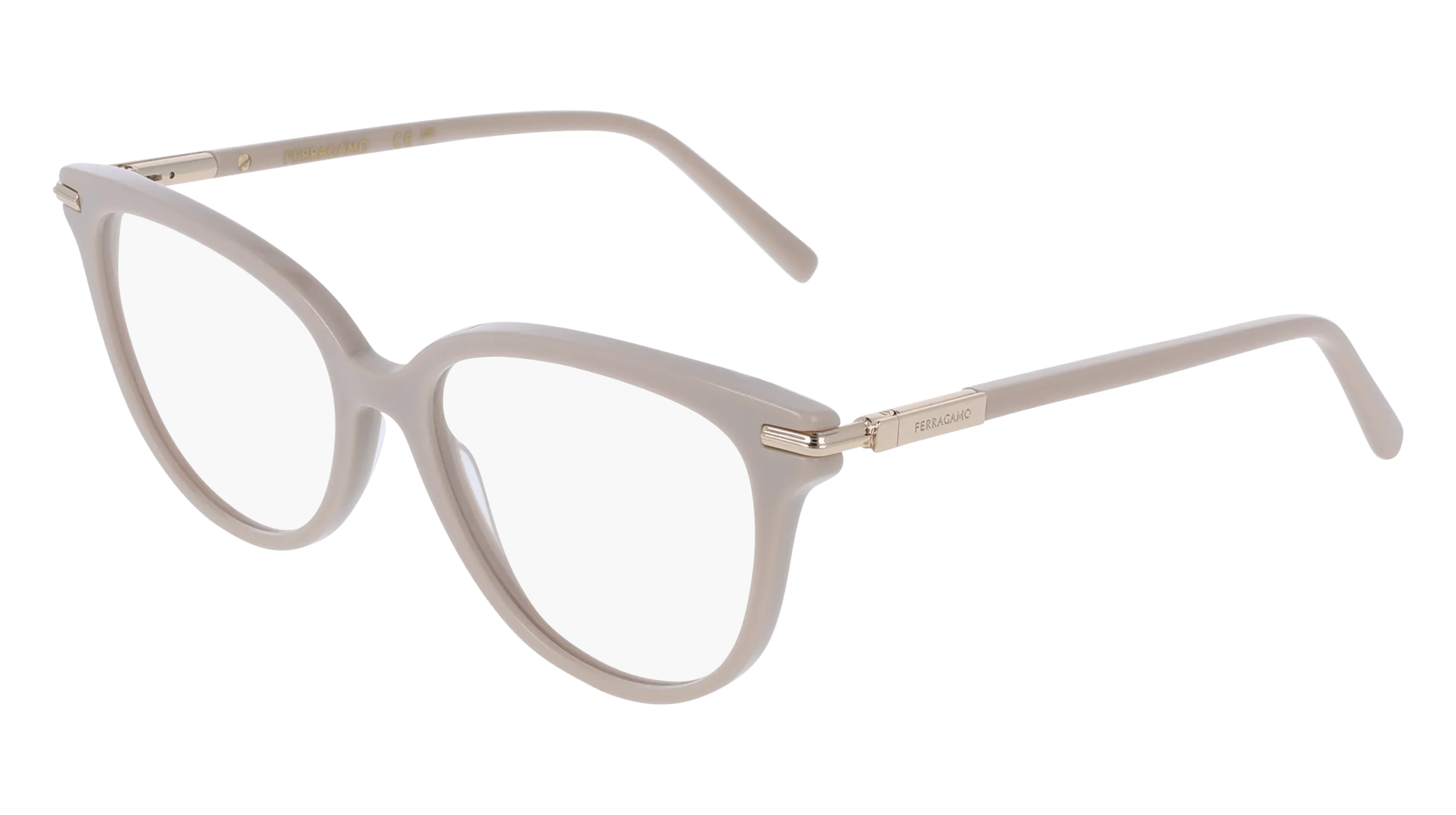 Ferragamo SF3026 259 Montature da vista Acetato Beige Farfalla Normale - immagine 1