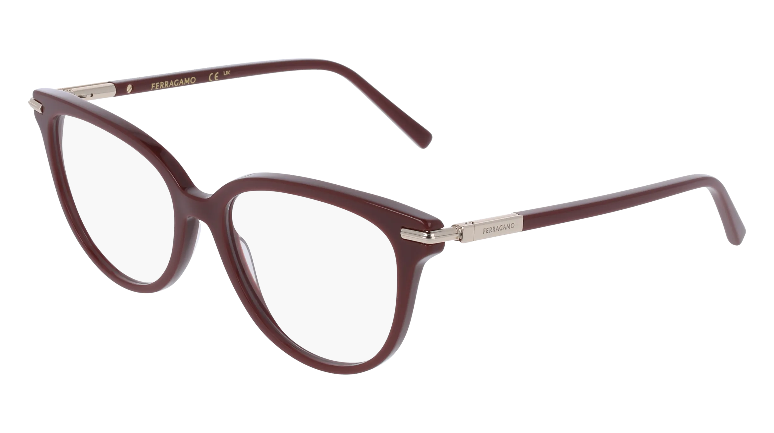Ferragamo SF3026 606 Montature da vista Acetato Bordeaux Farfalla Normale - immagine 1
