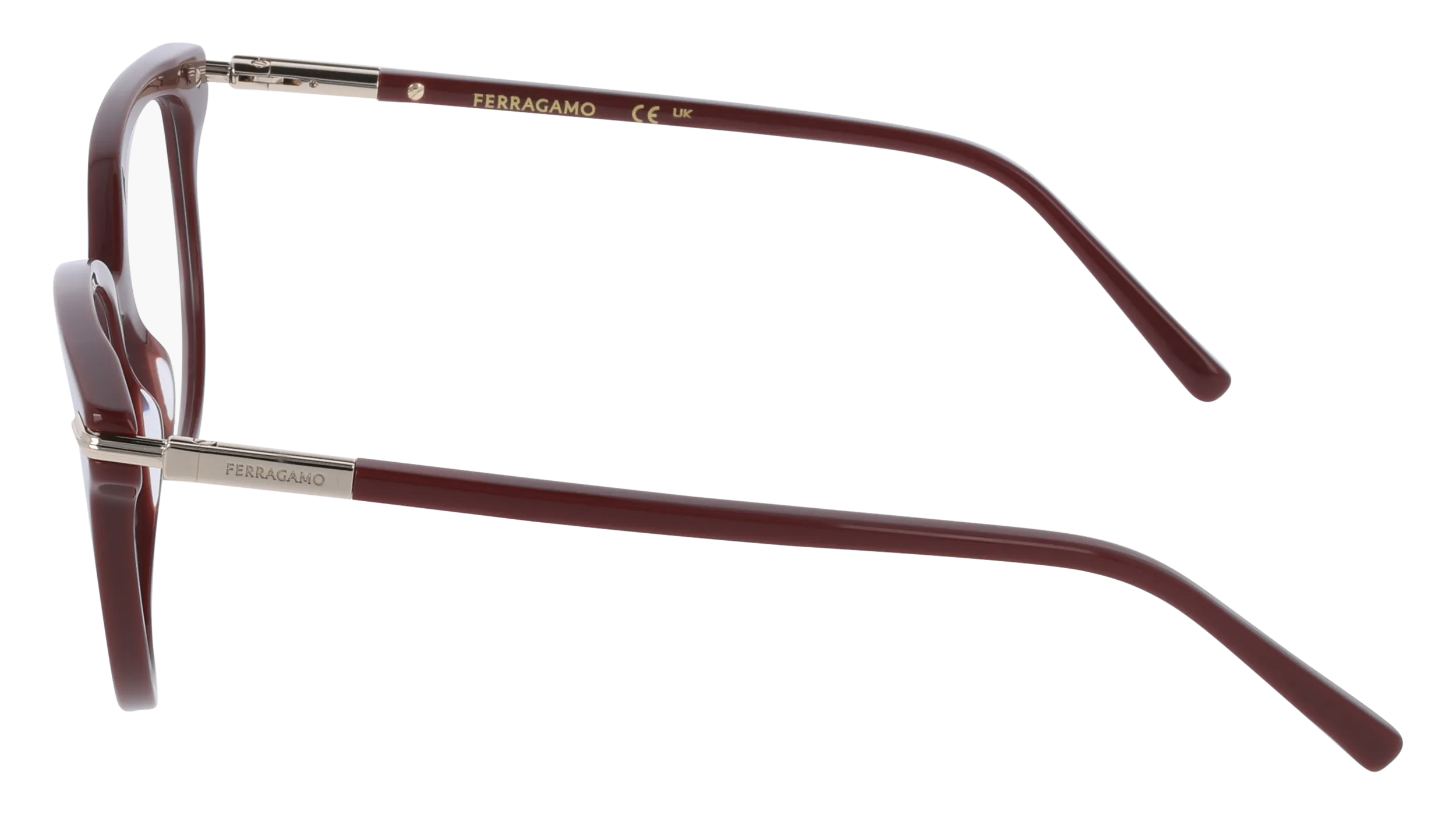 Ferragamo SF3026 606 Montature da vista Acetato Bordeaux Farfalla Normale - immagine 3