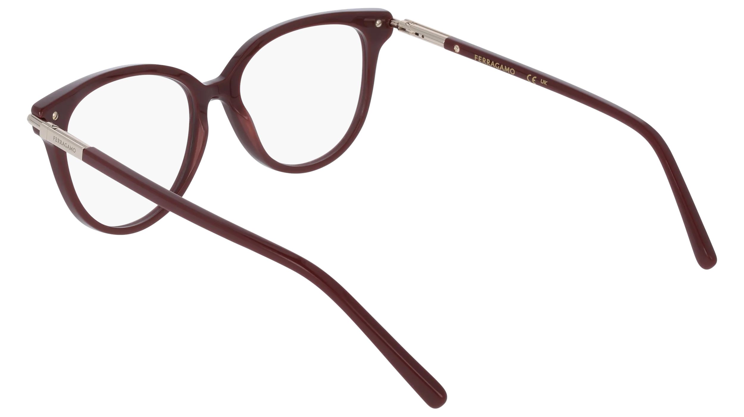 Ferragamo SF3026 606 Montature da vista Acetato Bordeaux Farfalla Normale - immagine 4