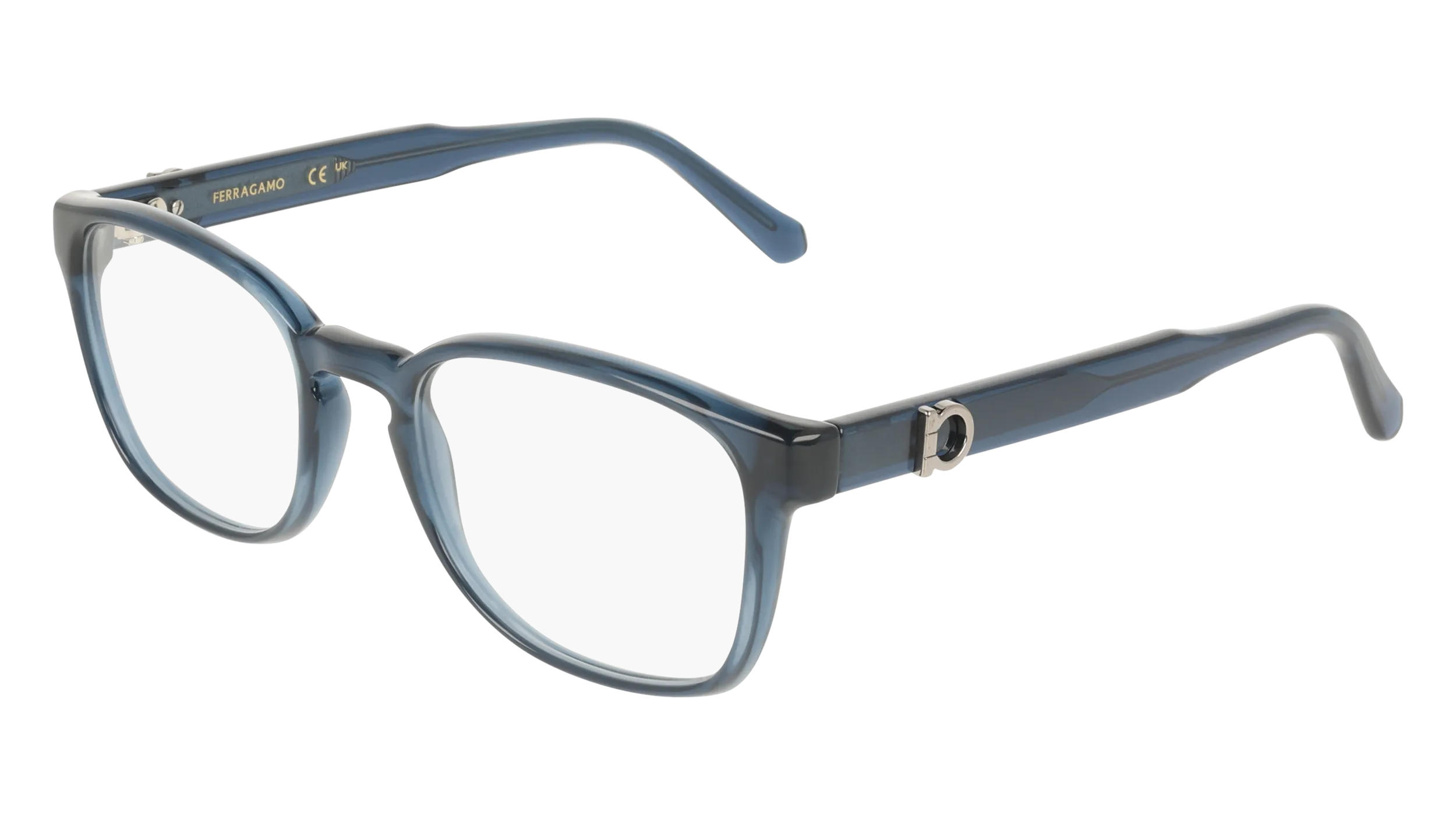 Ferragamo SF3027E 432 Montature da vista Blu Geometrica Normale - immagine 1