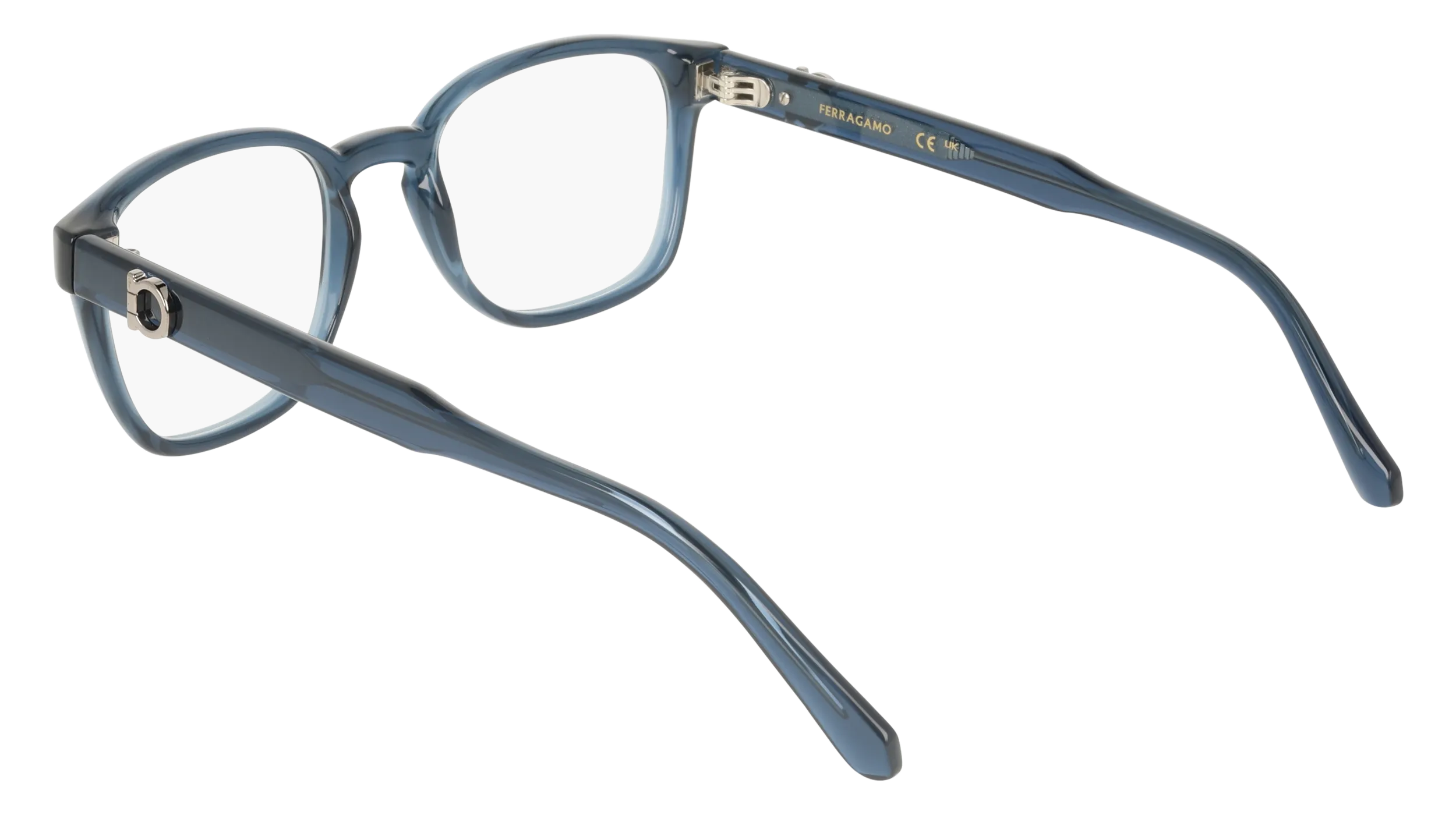 Ferragamo SF3027E 432 Montature da vista Blu Geometrica Normale - immagine 4