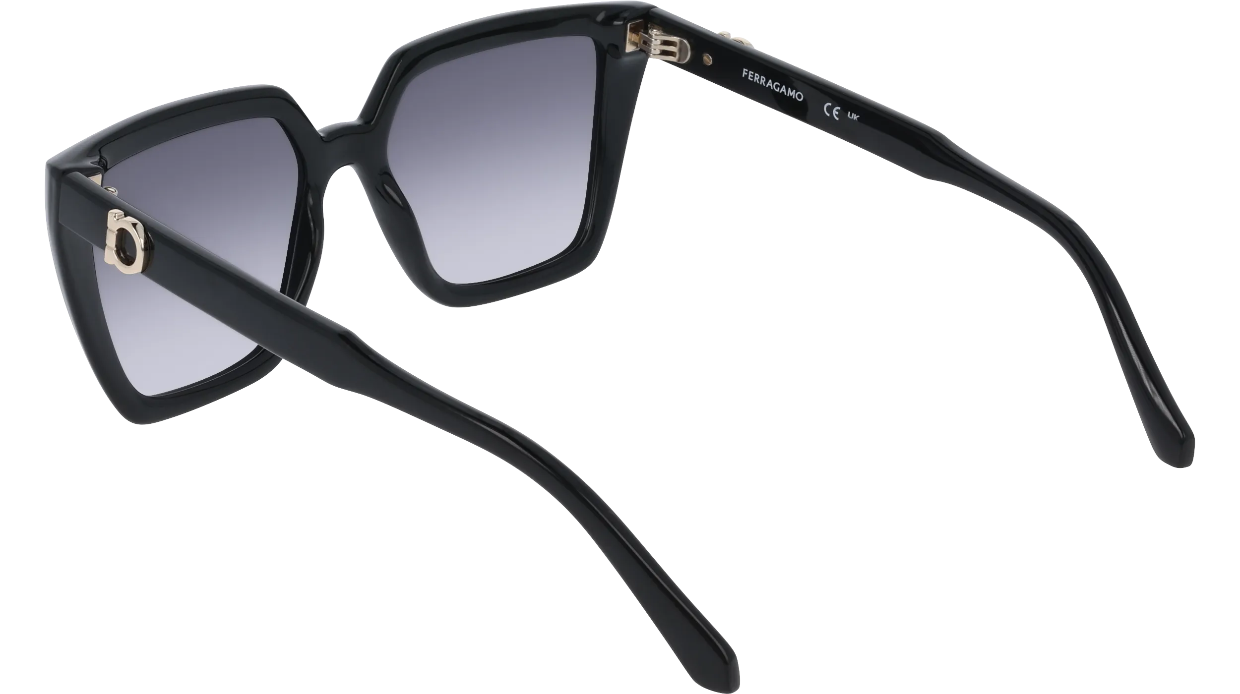 Ferragamo SF2058SE 001 Occhiali da sole Nero Squadrata Normale - immagine 4