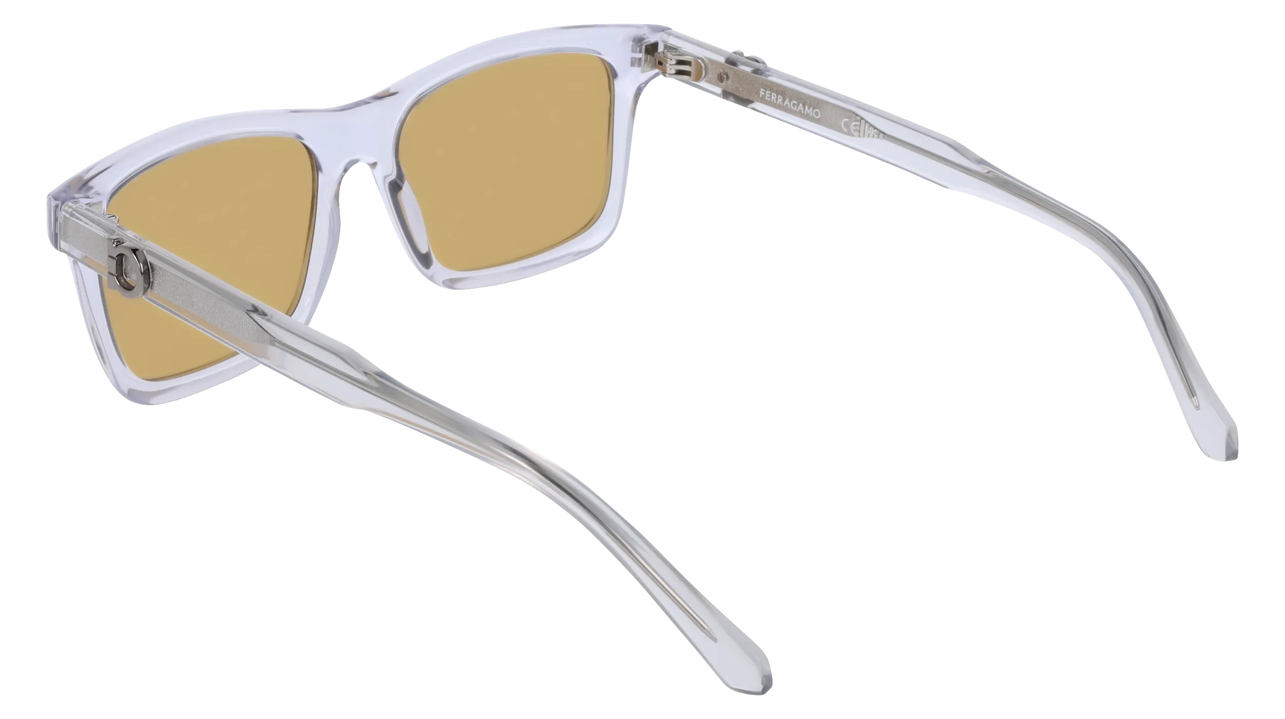 Ferragamo SF2060SE 020 Occhiali da sole Grigio Ocra Squadrata Normale - immagine 4
