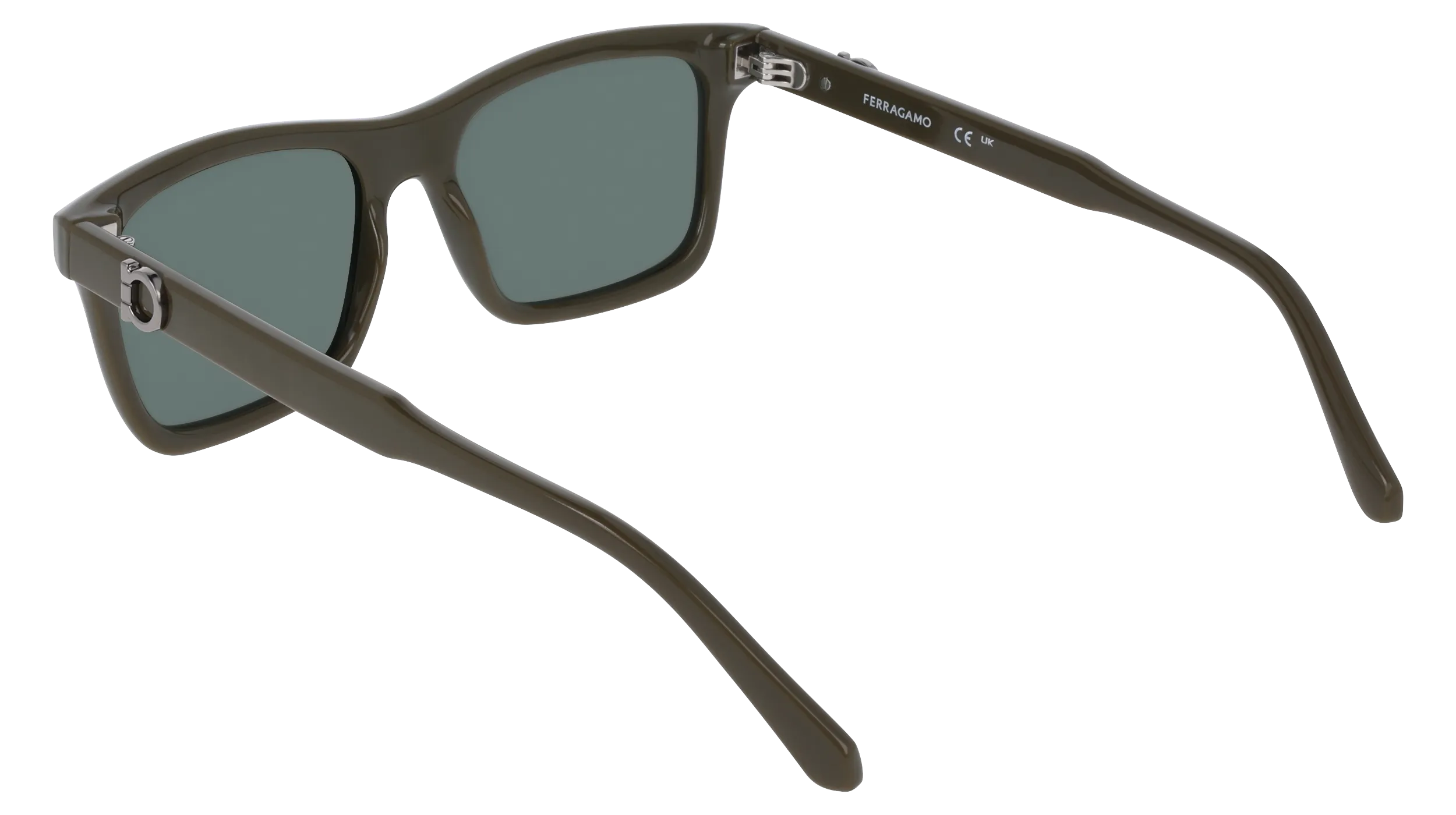 Ferragamo SF2060SE 324 Occhiali da sole Verde Squadrata Normale - immagine 4