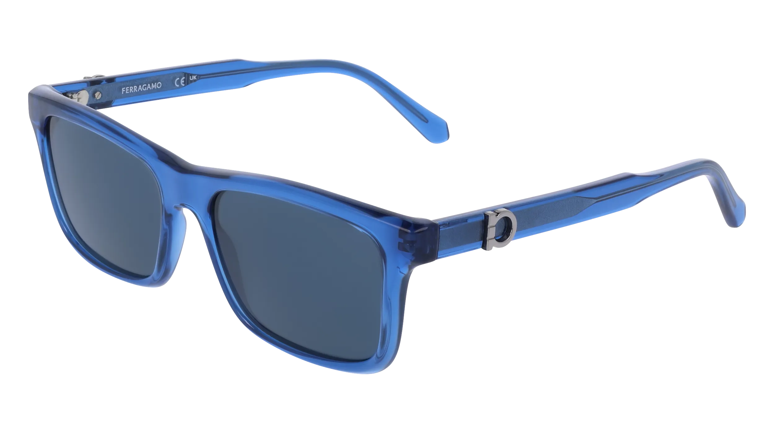 Ferragamo SF2060SE 439 Occhiali da sole Blu Blu Squadrata Normale - immagine 1