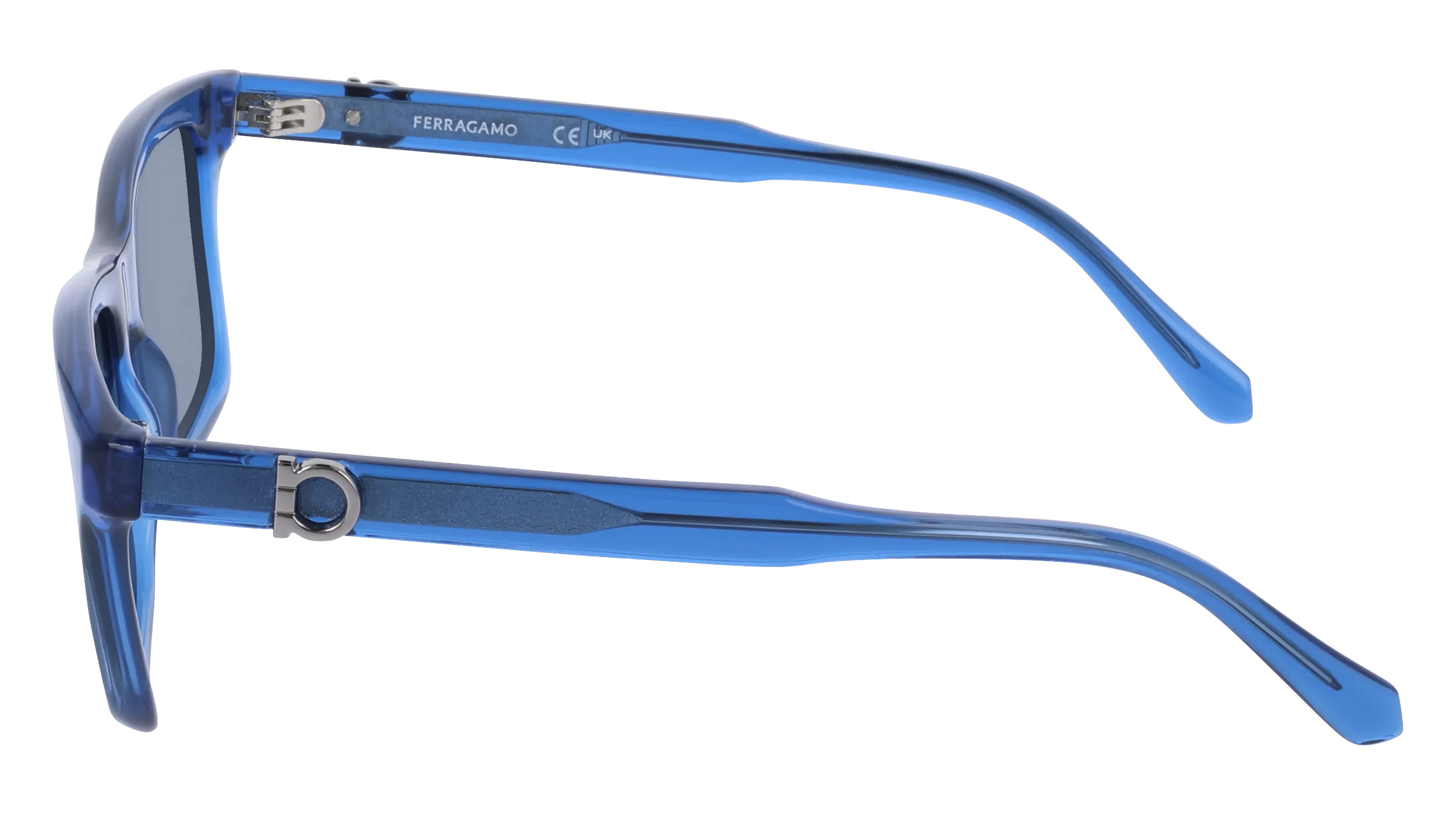 Ferragamo SF2060SE 439 Occhiali da sole Blu Blu Squadrata Normale - immagine 3