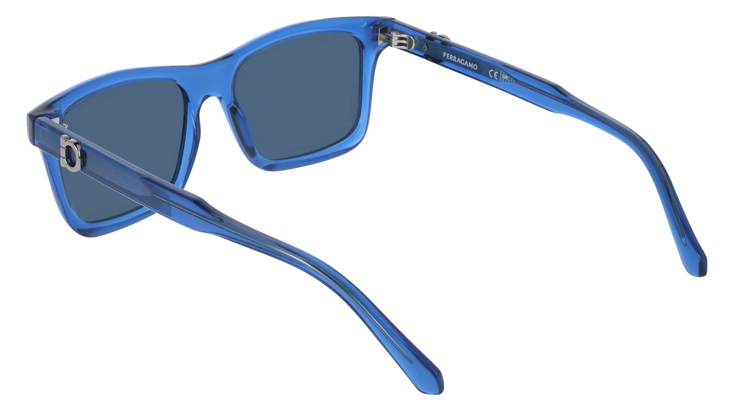 Ferragamo SF2060SE 439 Occhiali da sole Blu Blu Squadrata Normale - immagine 4
