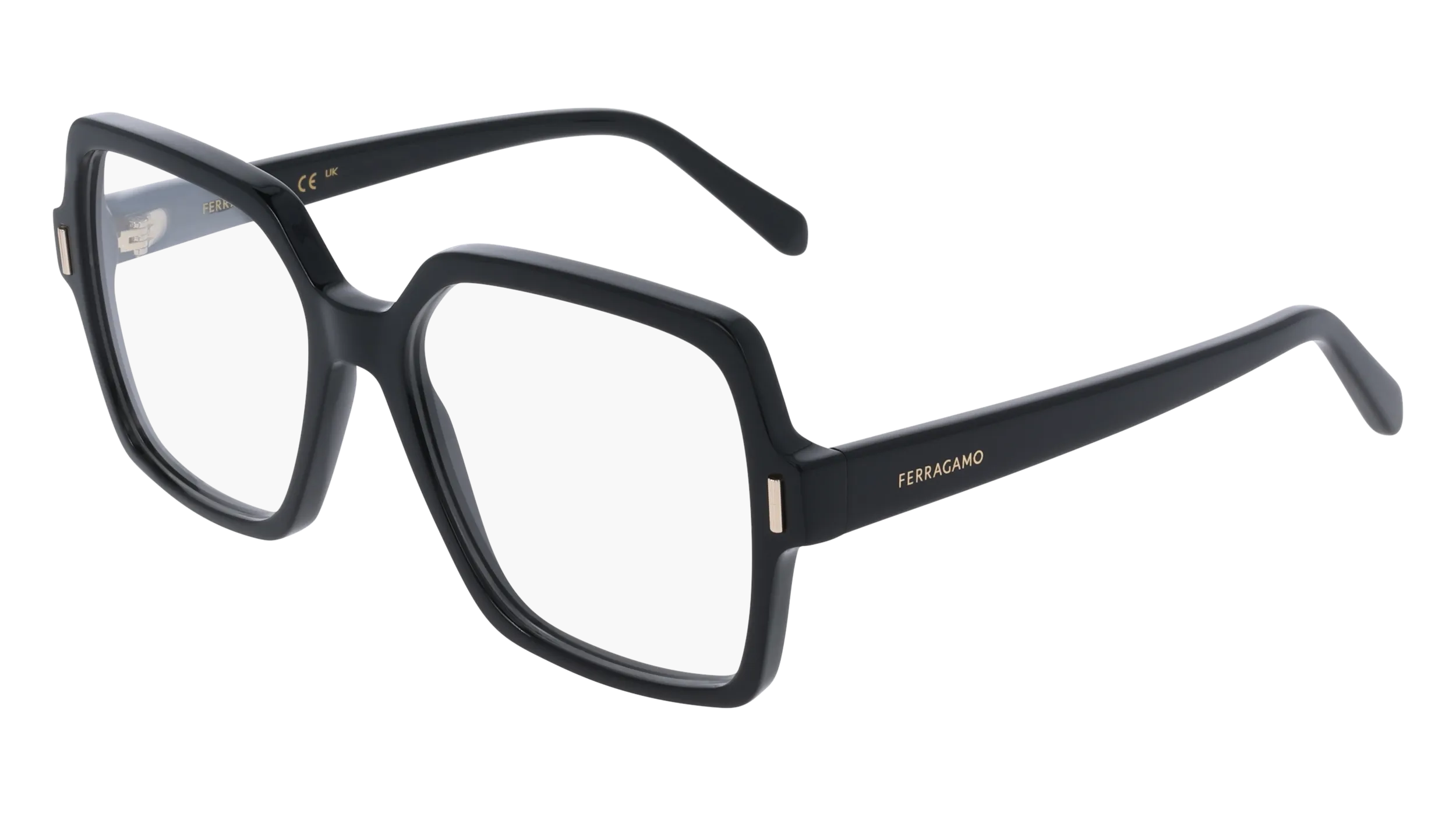 Ferragamo SF3031 001 Montature da vista Acetato Nero Squadrata Normale - immagine 1